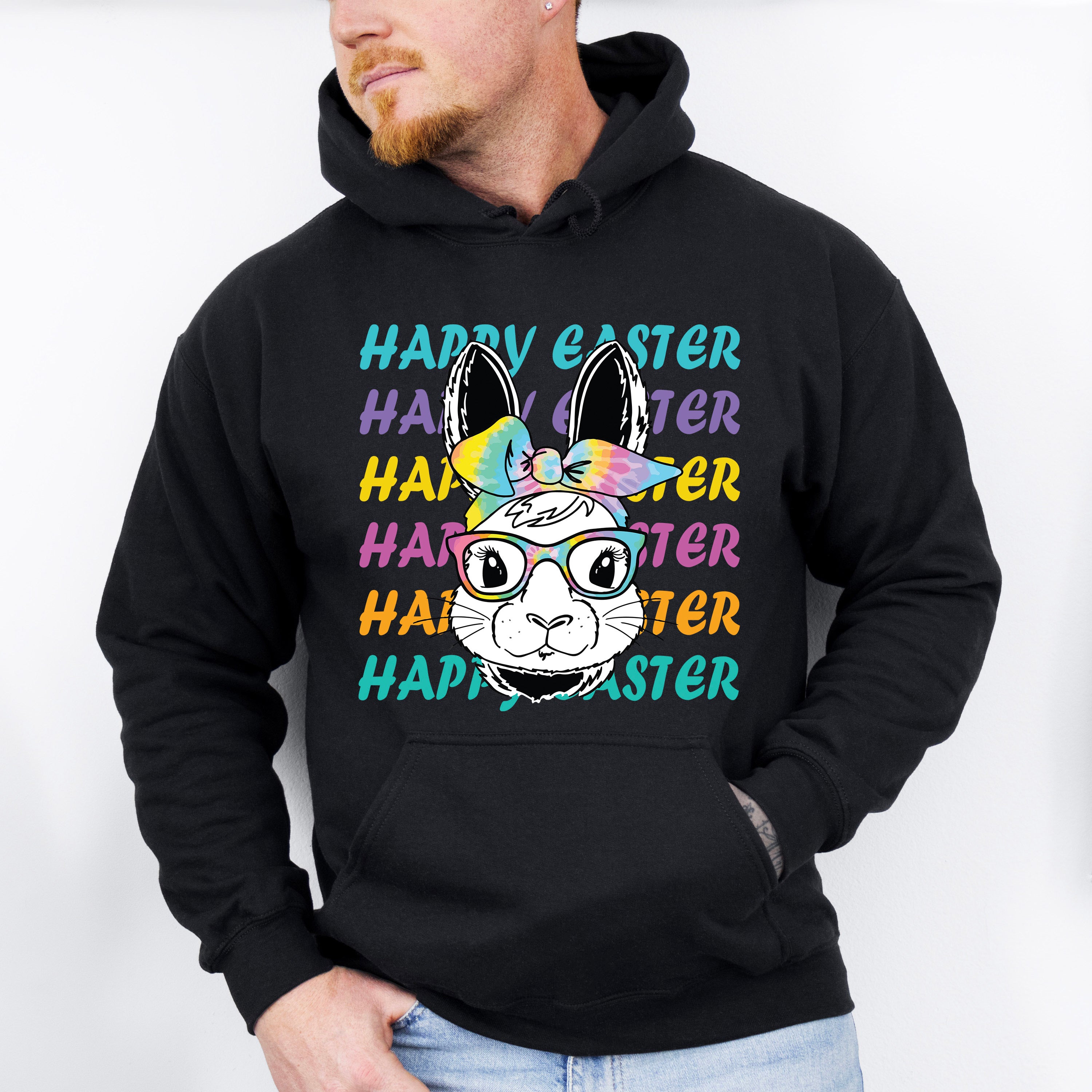 Rainbow Easter Bunny Easter Day Unisex Crewneck T-Shirt Sweatshirt Hoodie