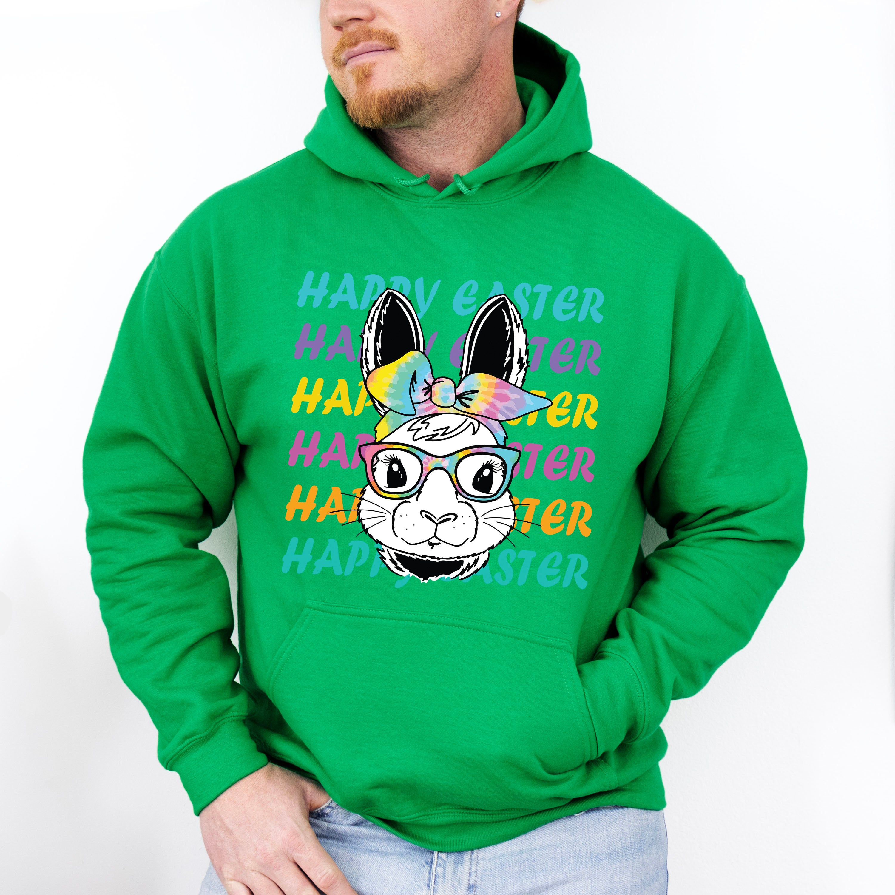 Rainbow Easter Bunny Easter Day Unisex Crewneck T-Shirt Sweatshirt Hoodie