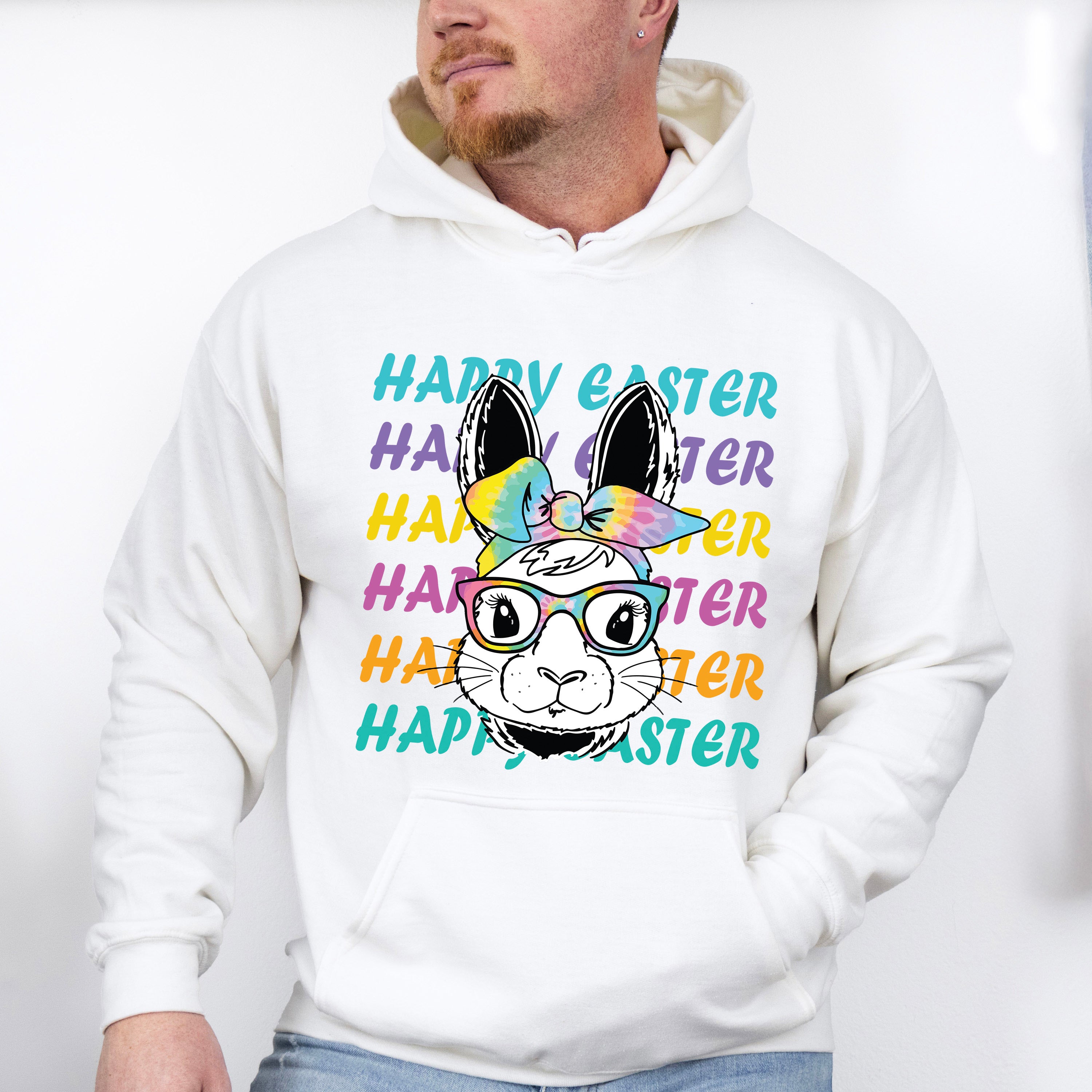 Rainbow Easter Bunny Easter Day Unisex Crewneck T-Shirt Sweatshirt Hoodie