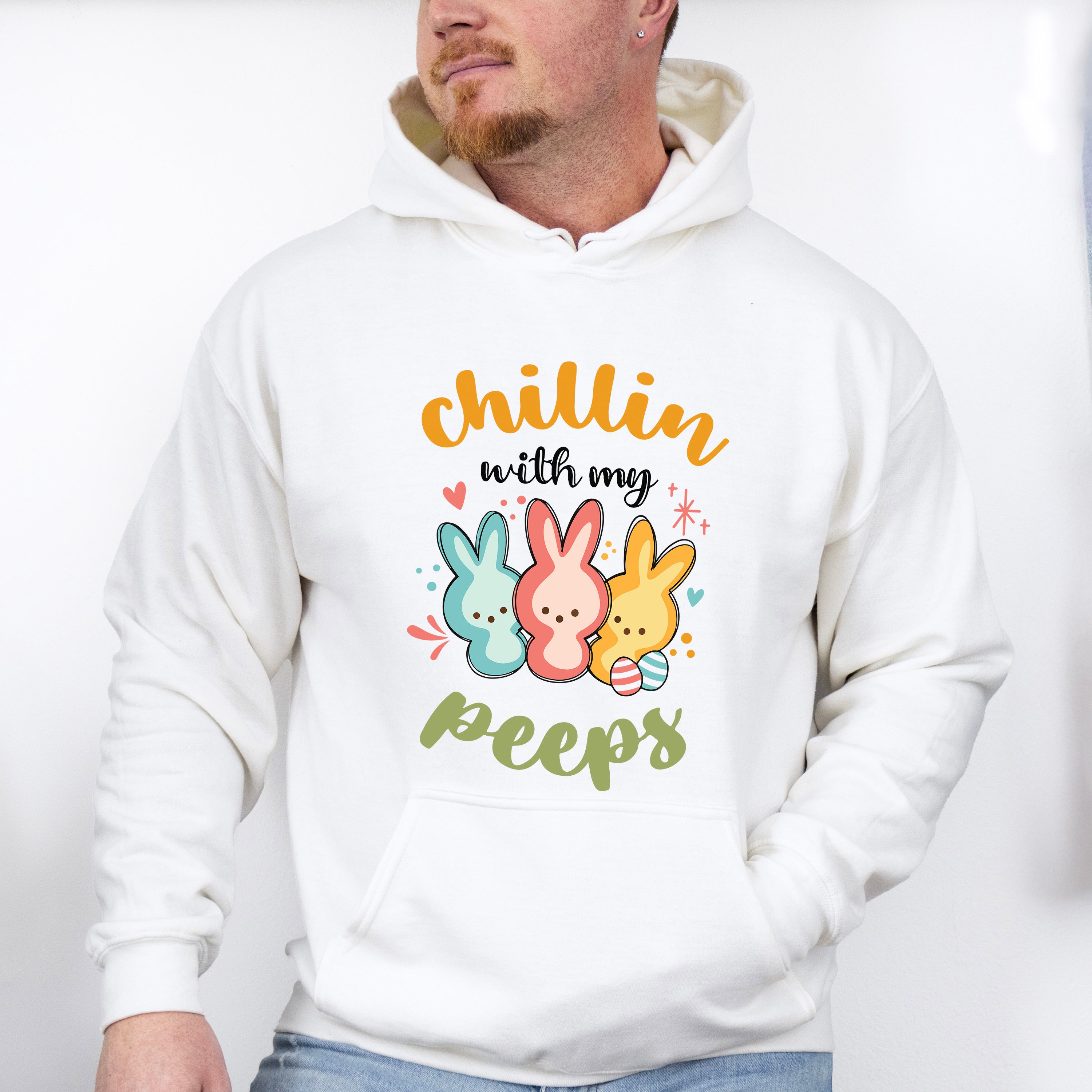 Easter Chillin Peeps Easter Day Unisex Crewneck T-Shirt Sweatshirt Hoodie