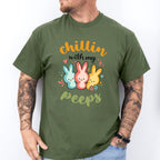 Easter Chillin Peeps Easter Day Unisex Crewneck T-Shirt Sweatshirt Hoodie