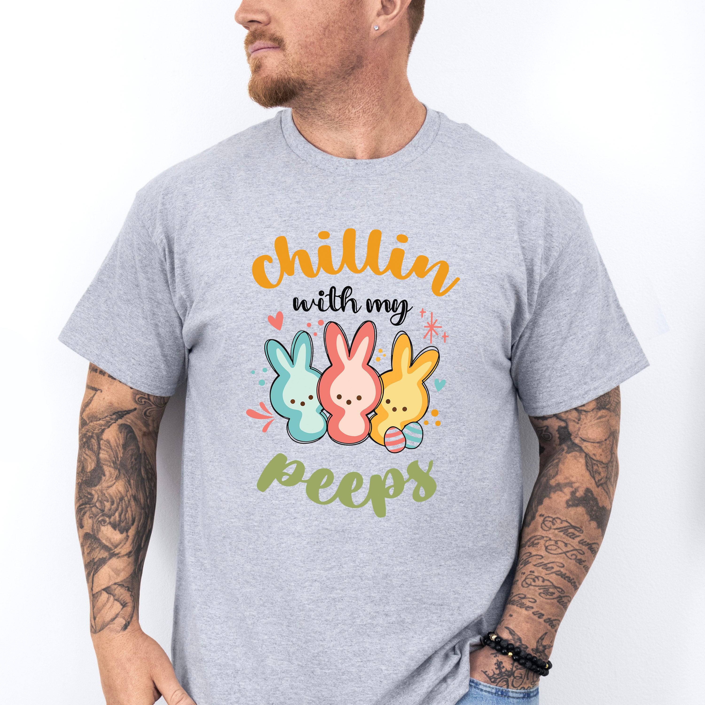 Easter Chillin Peeps Easter Day Unisex Crewneck T-Shirt Sweatshirt Hoodie
