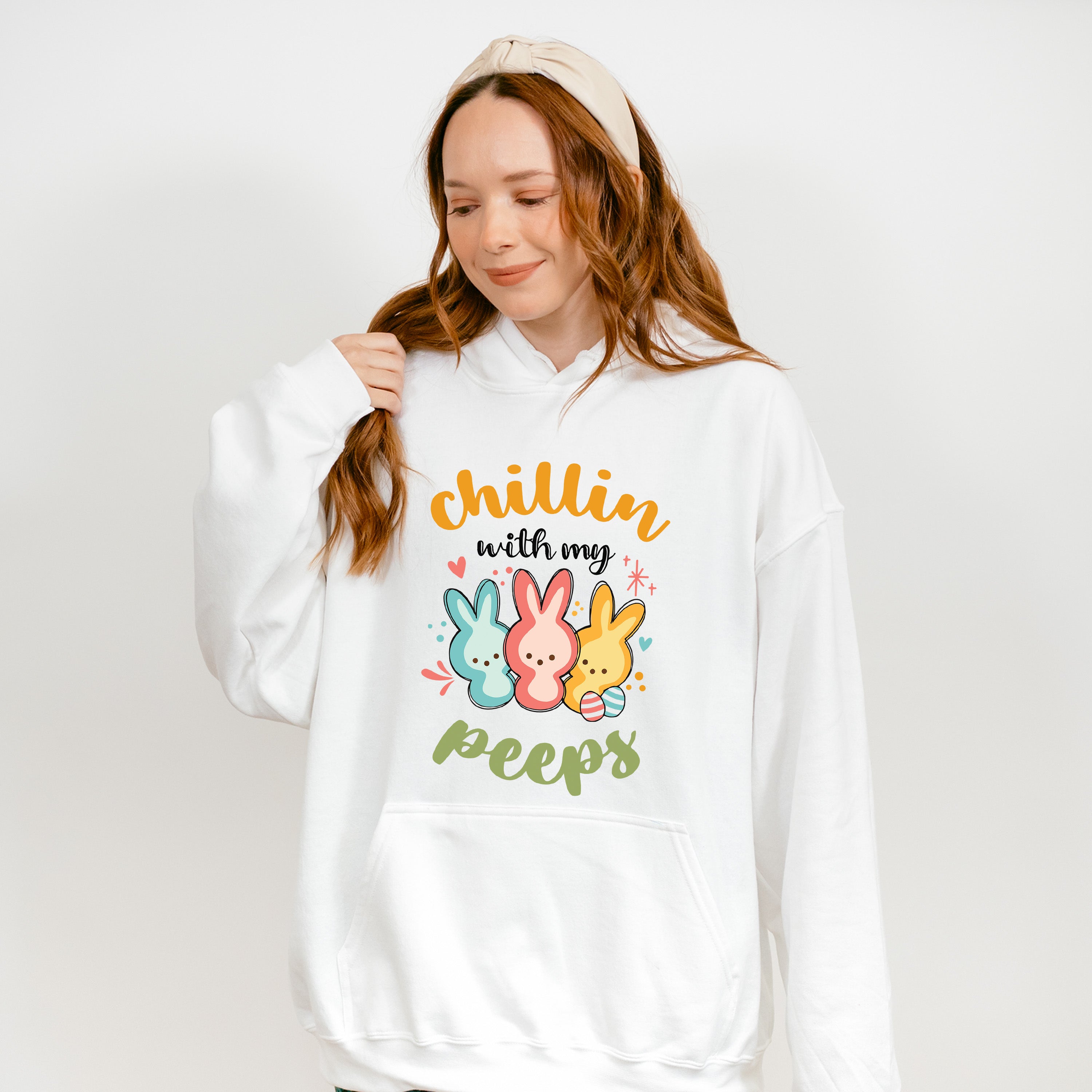 Easter Chillin Peeps Easter Day Unisex Crewneck T-Shirt Sweatshirt Hoodie