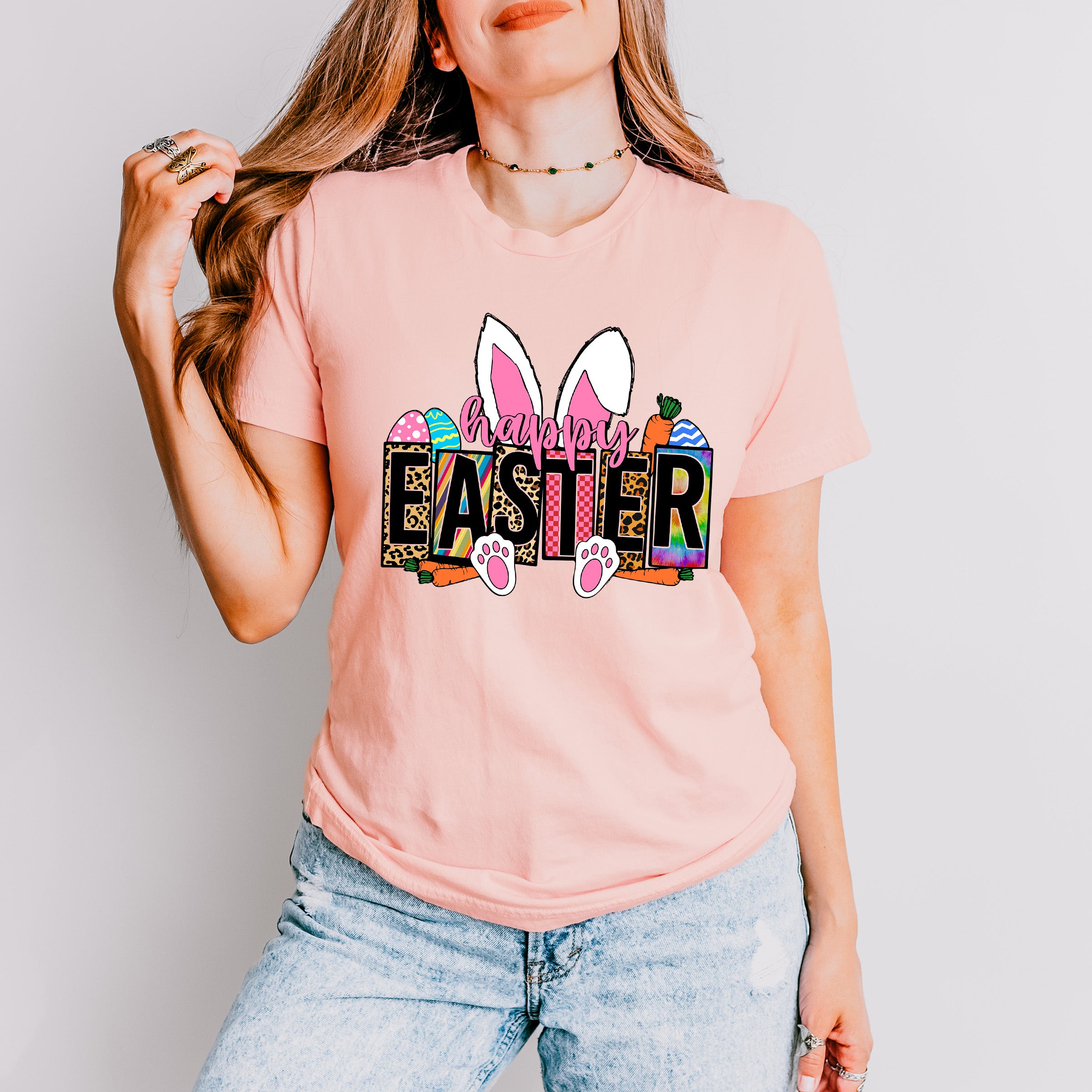 Easter Bunny Ears Easter Day Unisex Crewneck T-Shirt Sweatshirt Hoodie