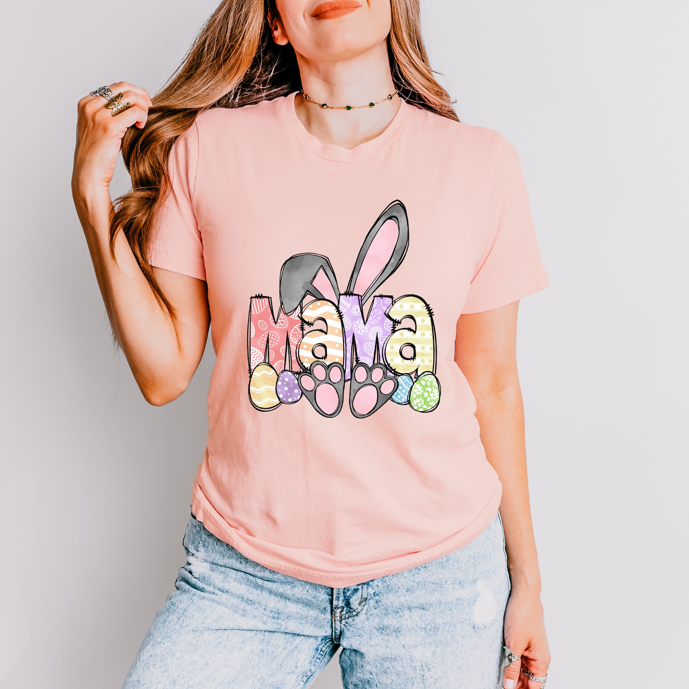 Easter Grey Bunny Ears Easter Day Unisex Crewneck T-Shirt Sweatshirt Hoodie