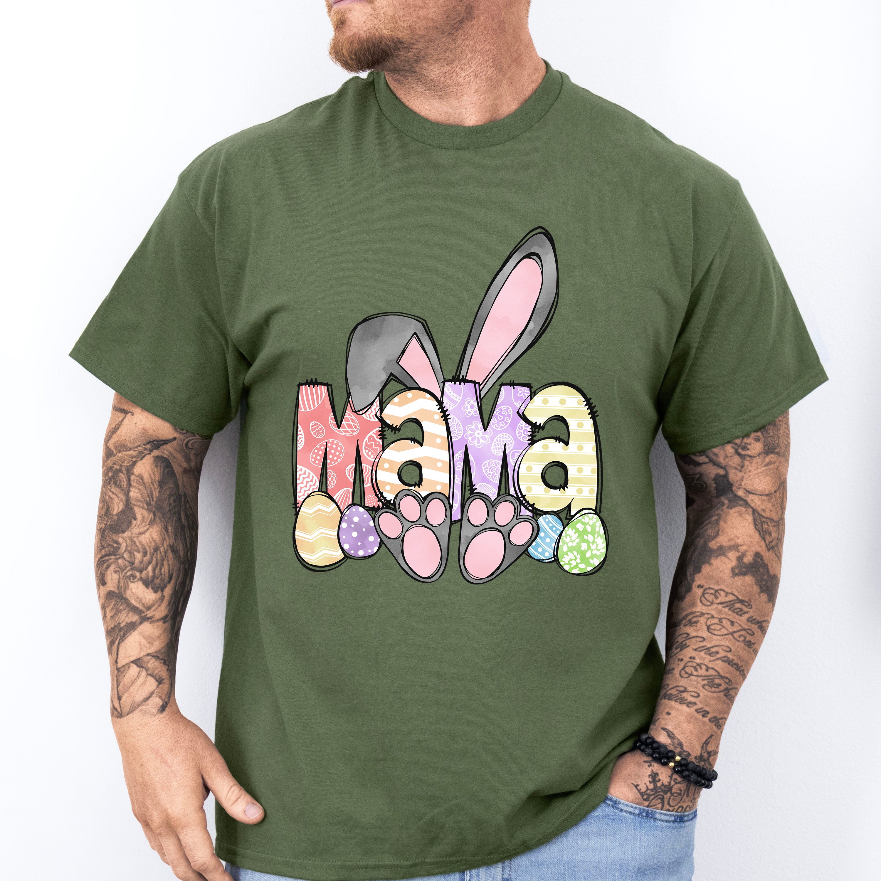 Easter Grey Bunny Ears Easter Day Unisex Crewneck T-Shirt Sweatshirt Hoodie