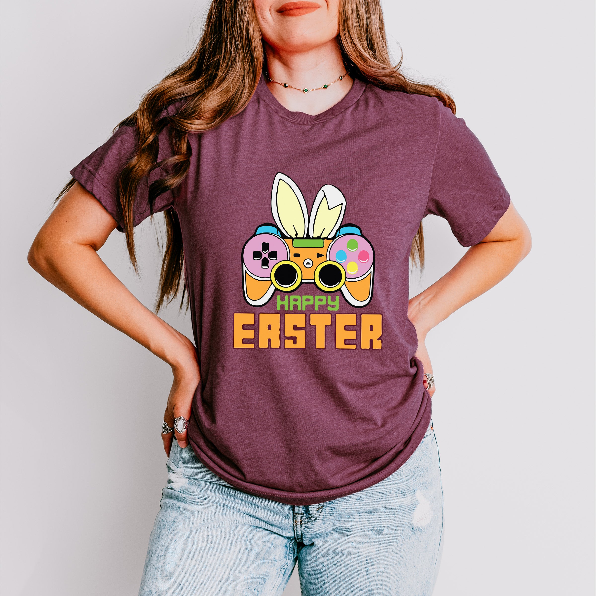 Easter Bunny Controller Easter Day Unisex Crewneck T-Shirt Sweatshirt Hoodie
