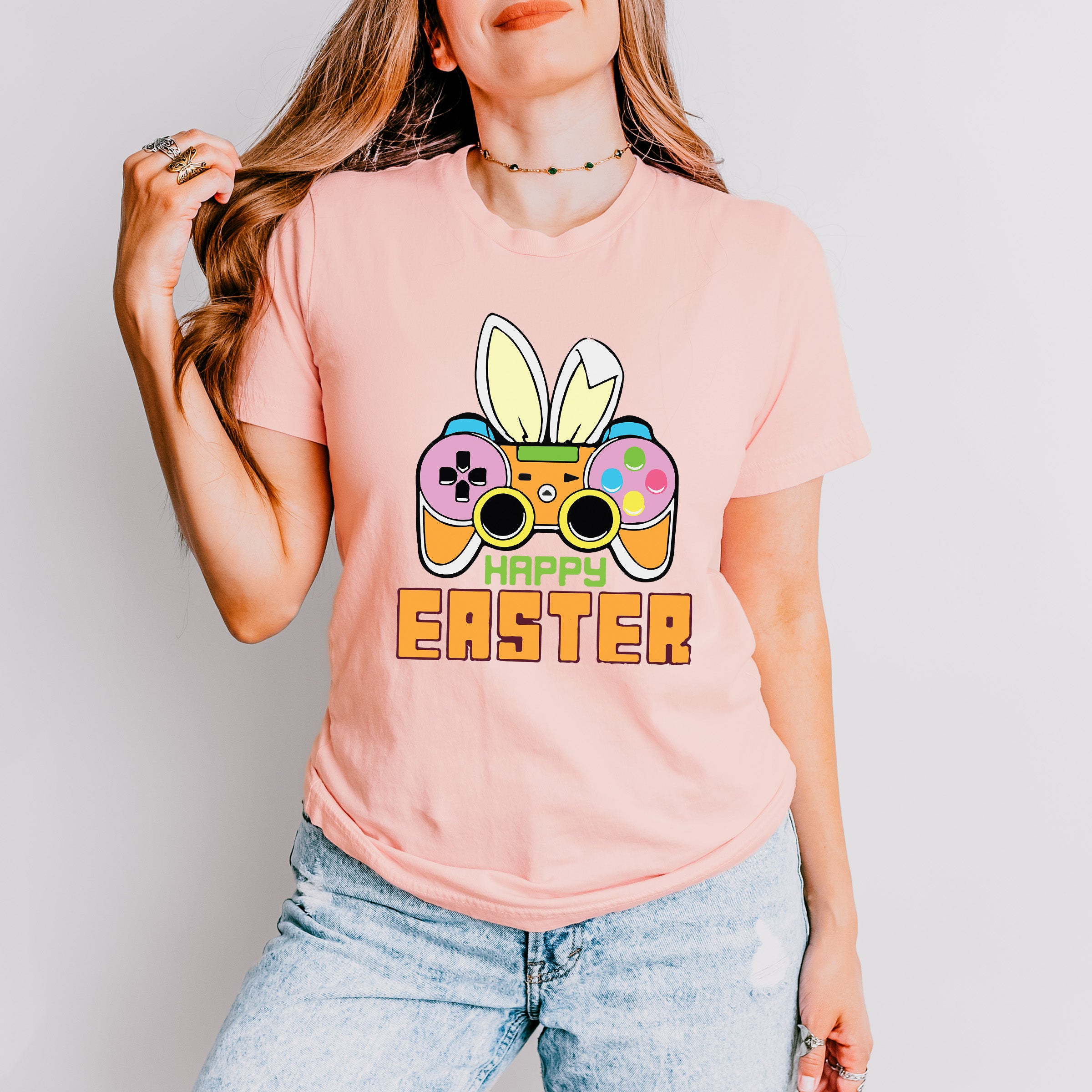 Easter Bunny Controller Easter Day Unisex Crewneck T-Shirt Sweatshirt Hoodie