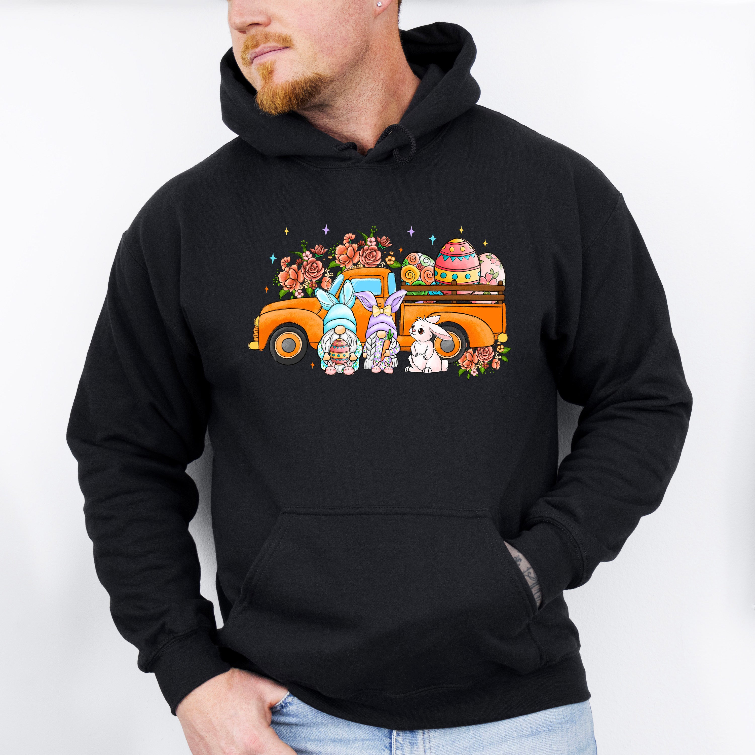 Easter Gnomes And Bunny Easter Day Unisex Crewneck T-Shirt Sweatshirt Hoodie