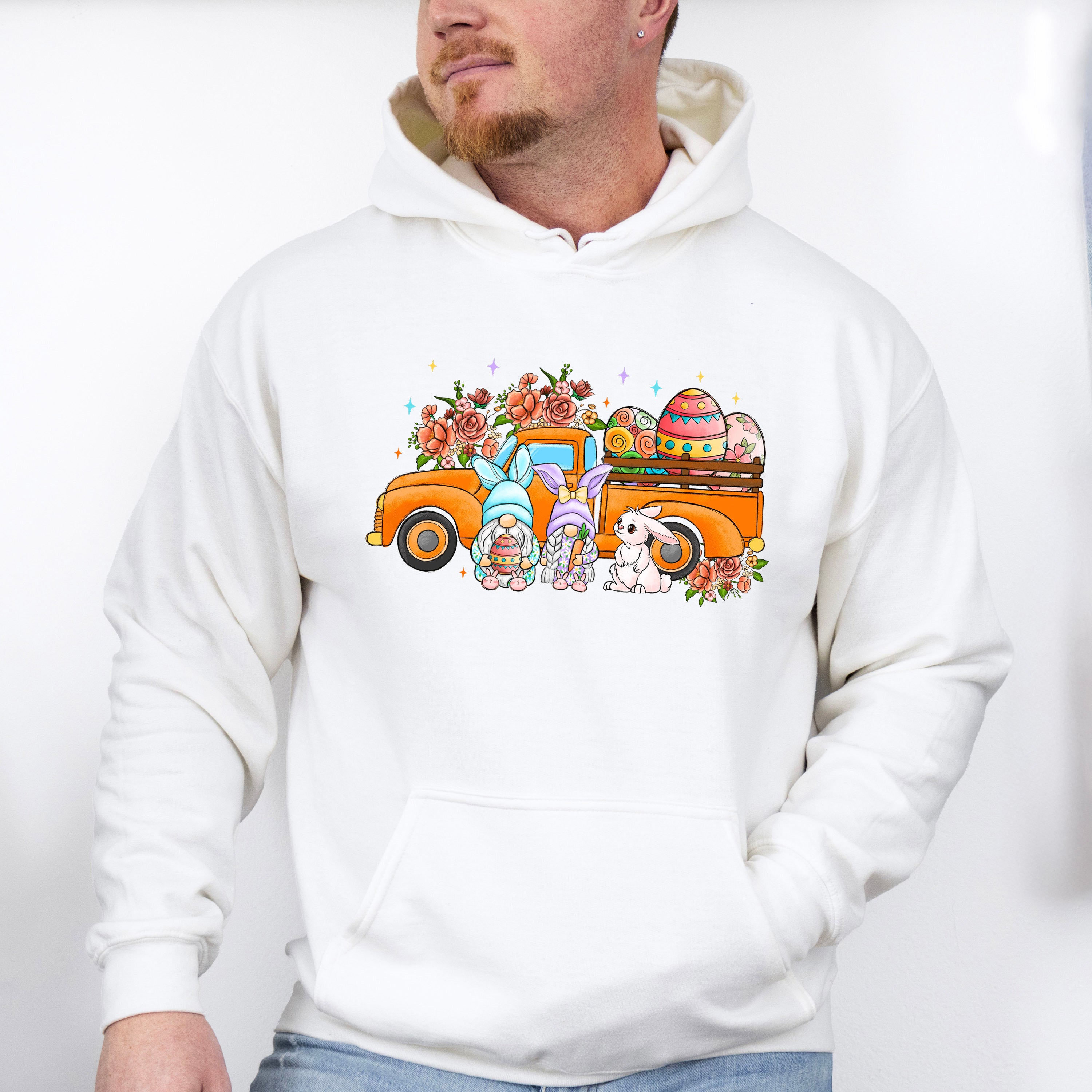Easter Gnomes And Bunny Easter Day Unisex Crewneck T-Shirt Sweatshirt Hoodie