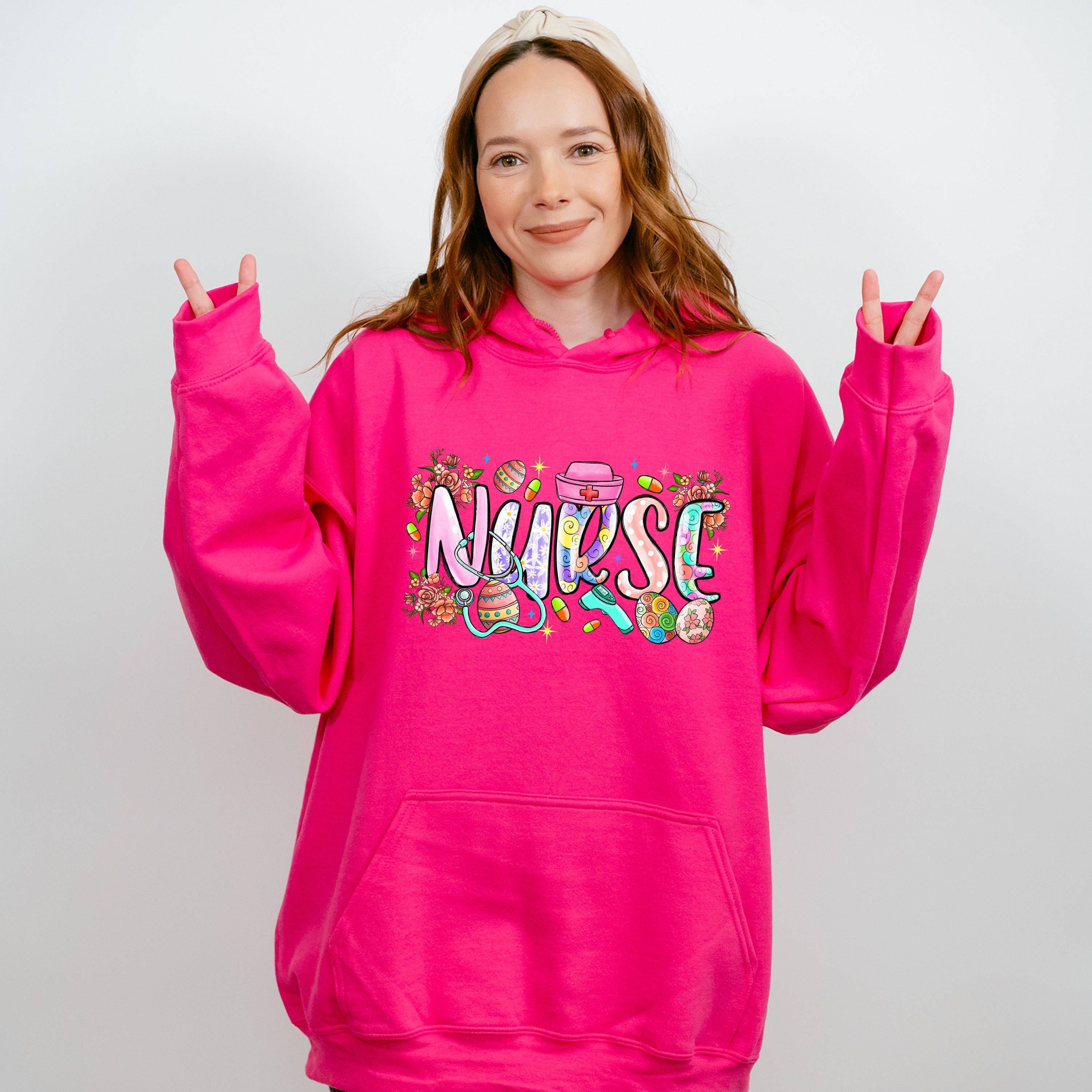 Easter Cute Nurse Easter Day Unisex Crewneck T-Shirt Sweatshirt Hoodie