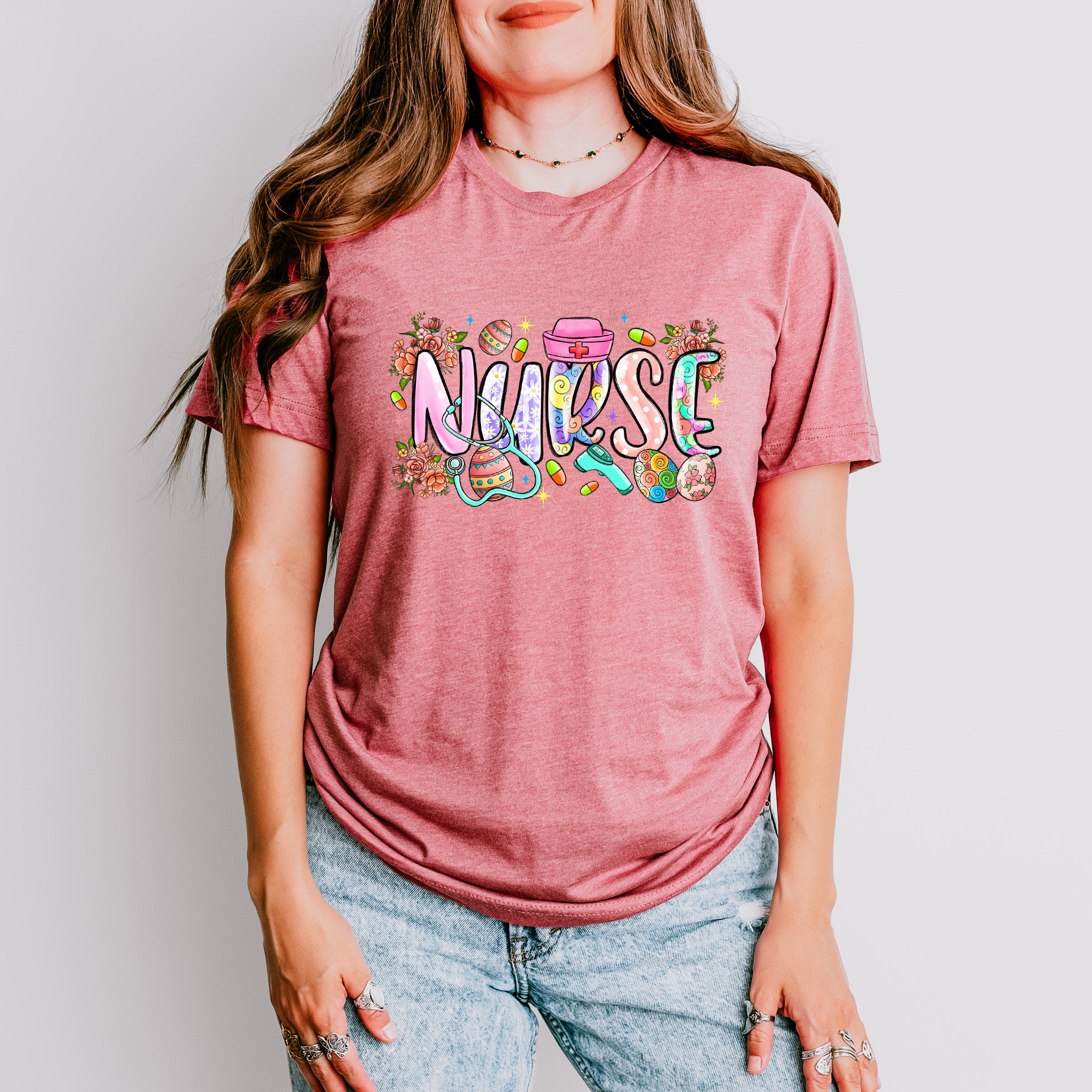 Easter Cute Nurse Easter Day Unisex Crewneck T-Shirt Sweatshirt Hoodie