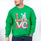 Love Gnome Easter Day Unisex Crewneck T-Shirt Sweatshirt Hoodie