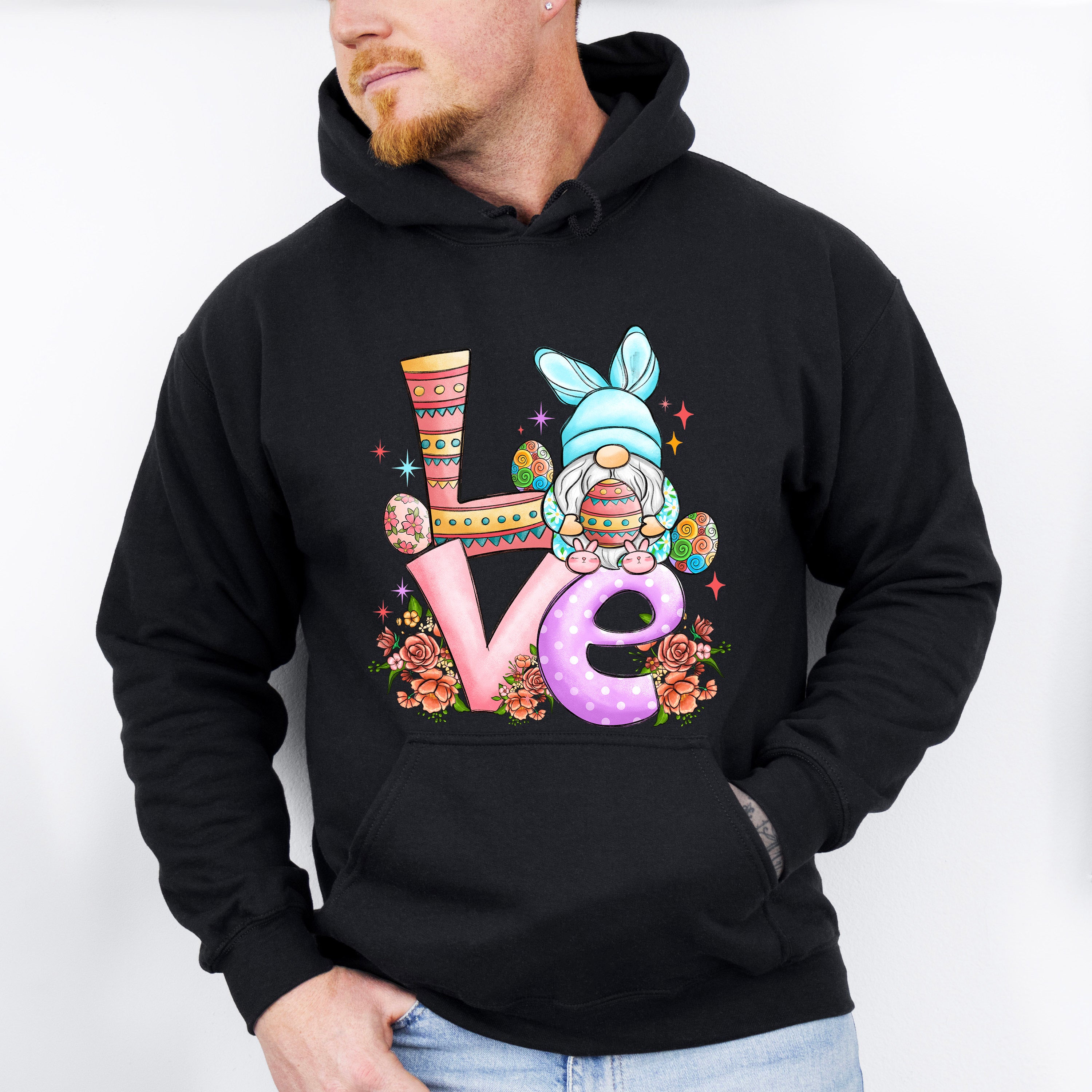 Love Gnome Easter Day Unisex Crewneck T-Shirt Sweatshirt Hoodie