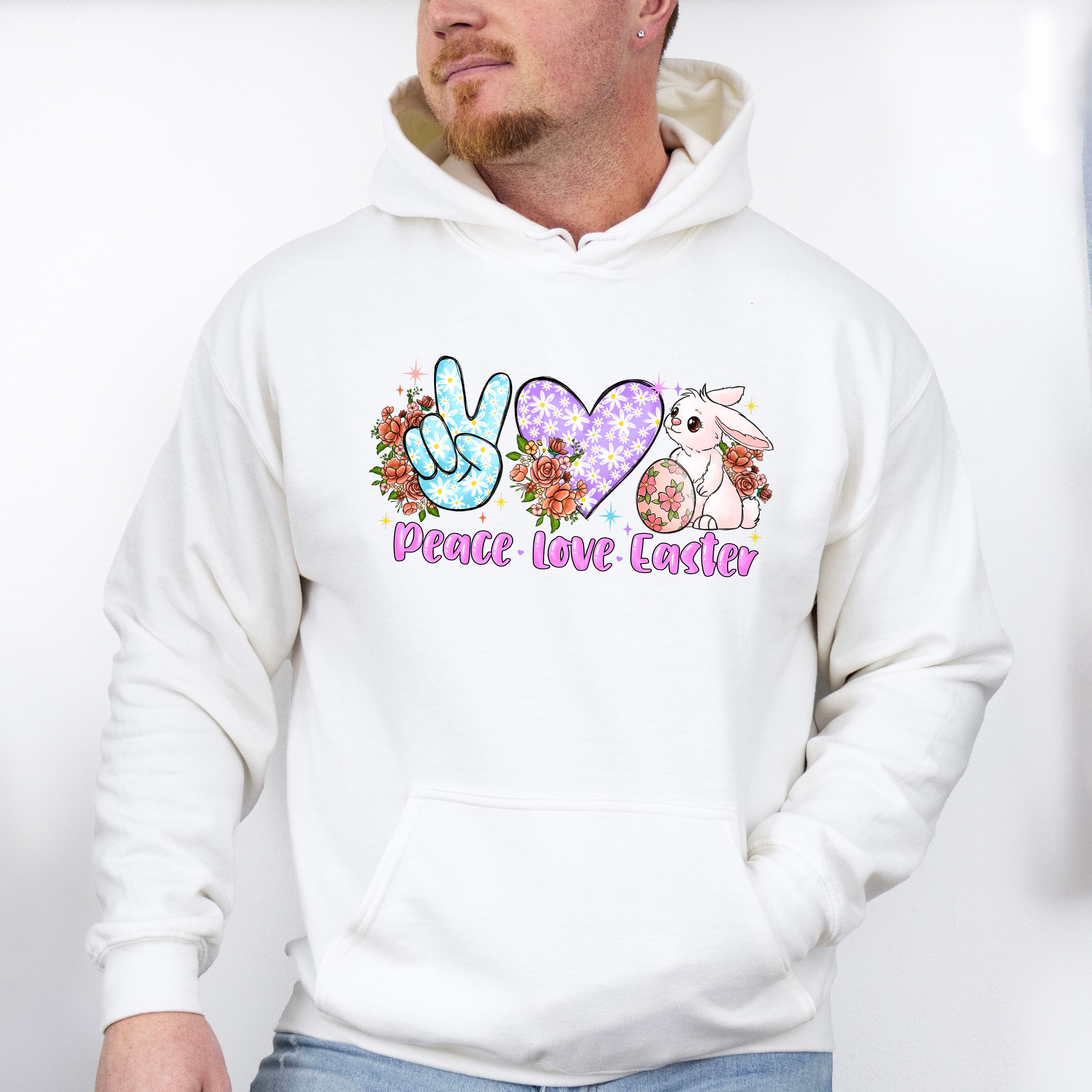 Peace Love Easter Easter Day Unisex Crewneck T-Shirt Sweatshirt Hoodie