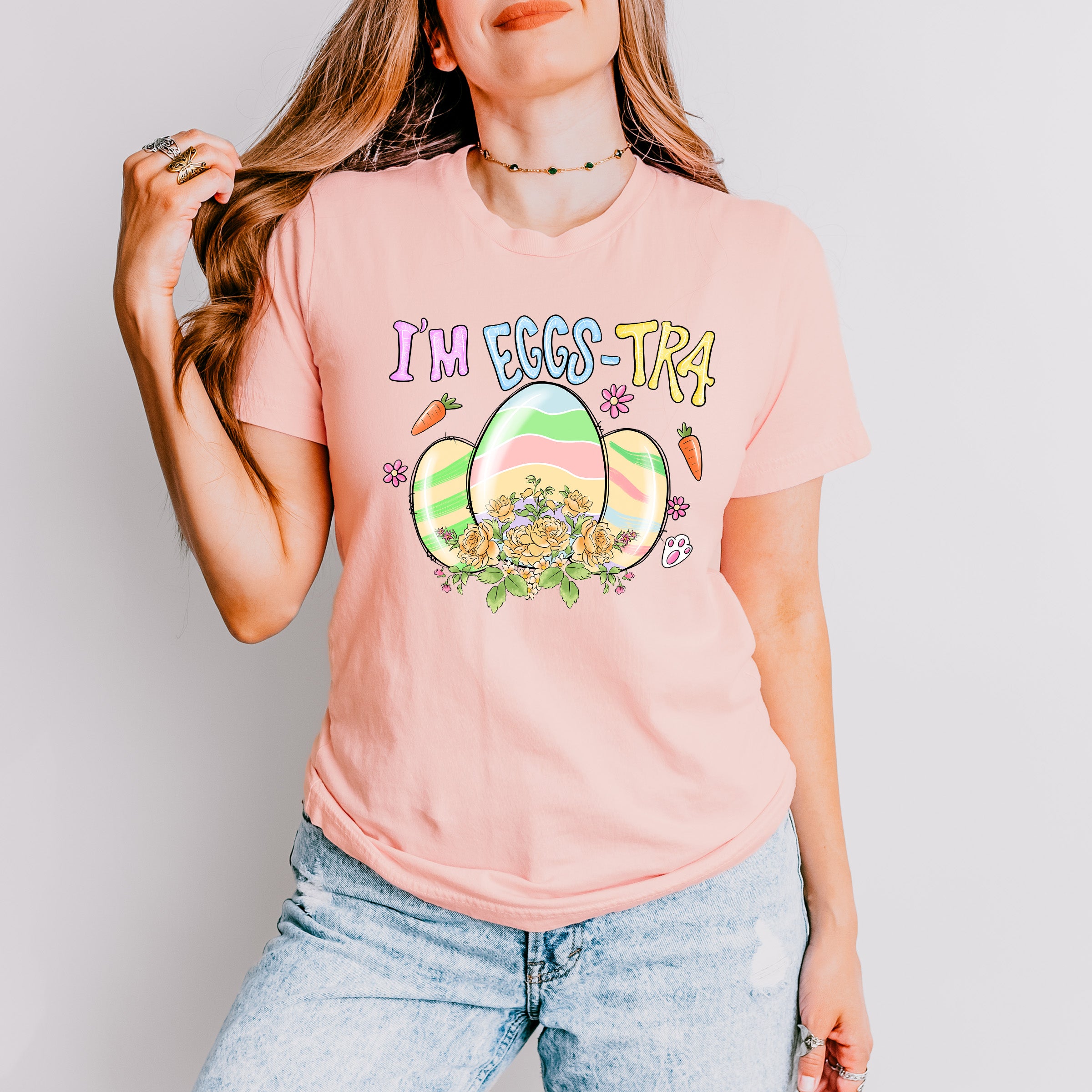 I'm Eggs-Tra Easter Day Unisex Crewneck T-Shirt Sweatshirt Hoodie
