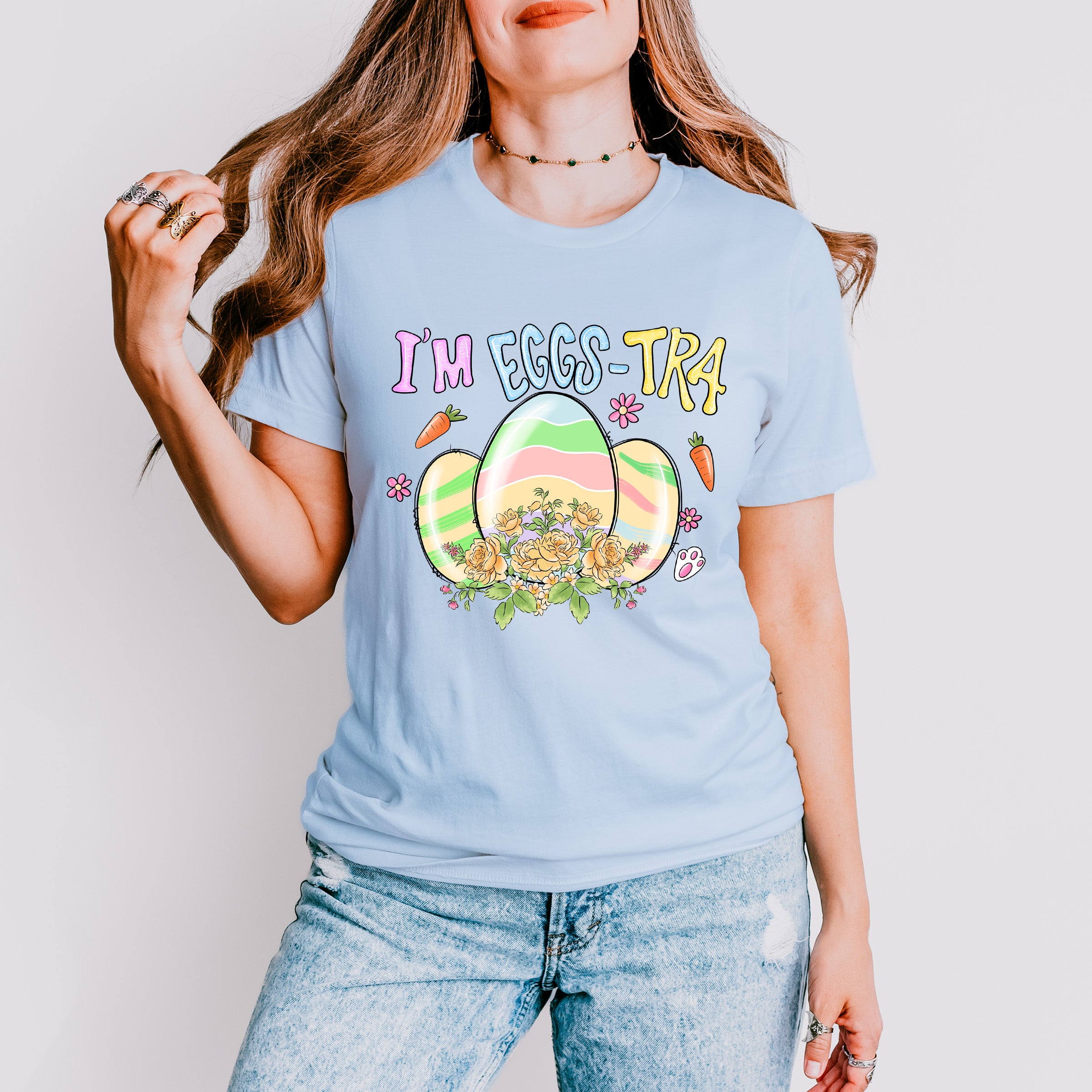 I'm Eggs-Tra Easter Day Unisex Crewneck T-Shirt Sweatshirt Hoodie