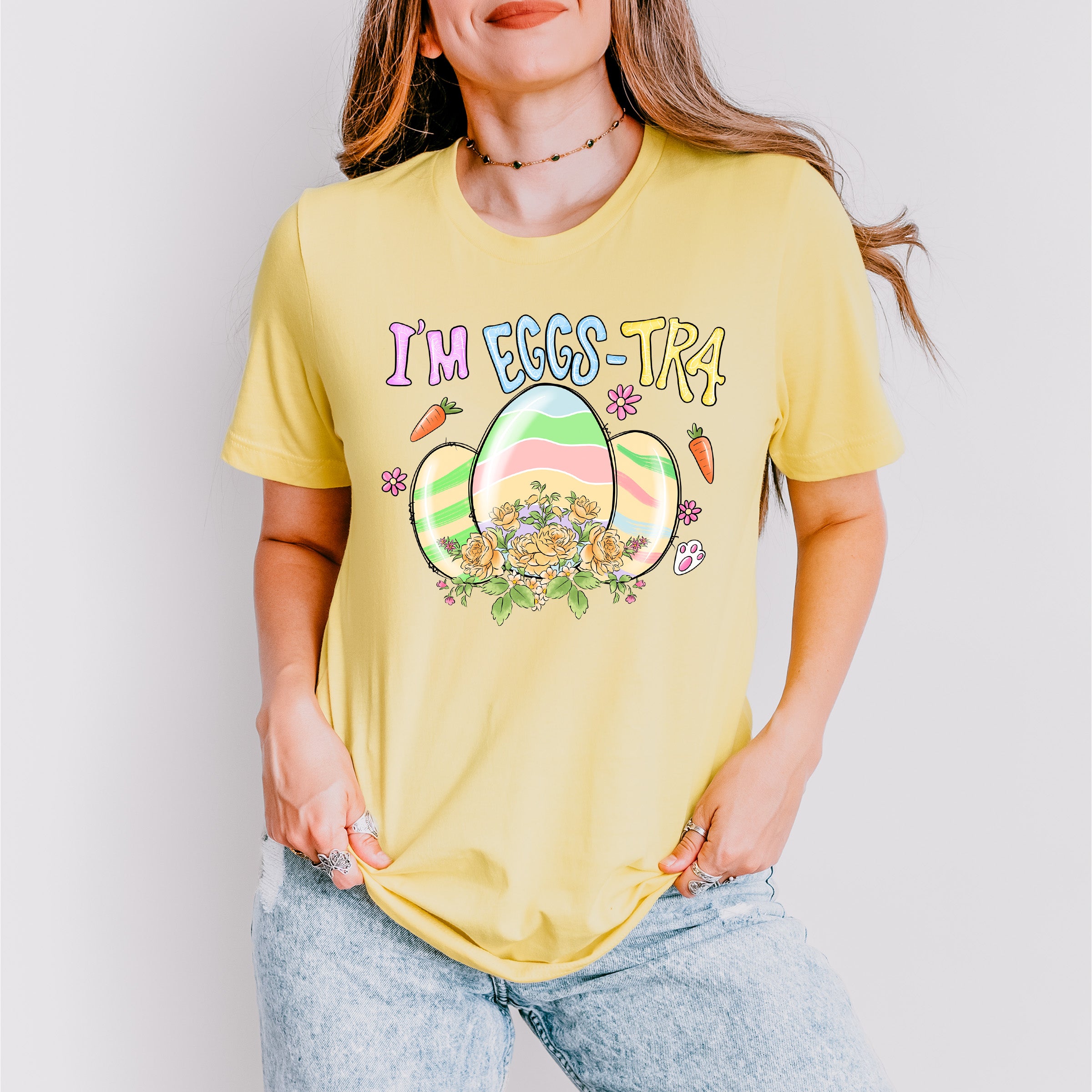 I'm Eggs-Tra Easter Day Unisex Crewneck T-Shirt Sweatshirt Hoodie