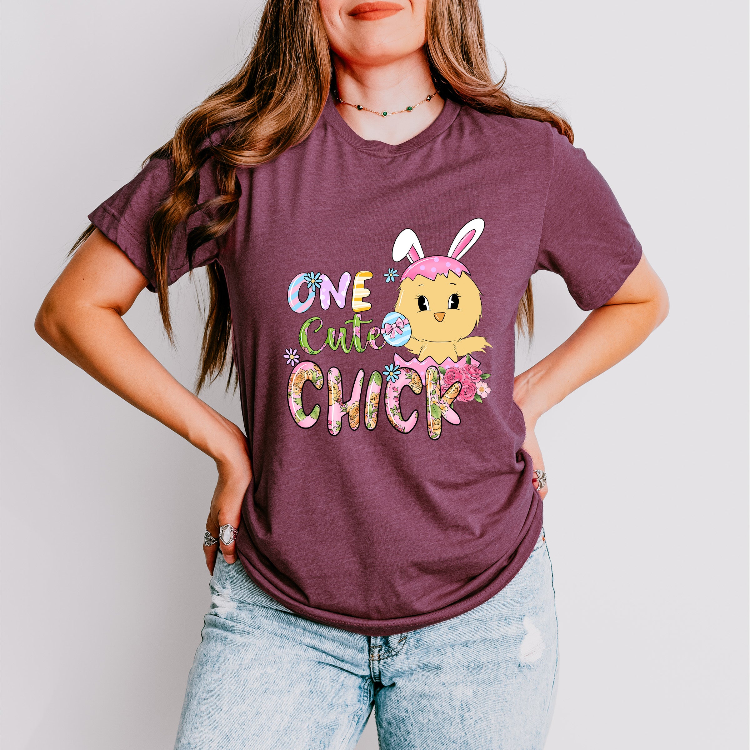 One Cute Chick Easter Day Unisex Crewneck T-Shirt Sweatshirt Hoodie