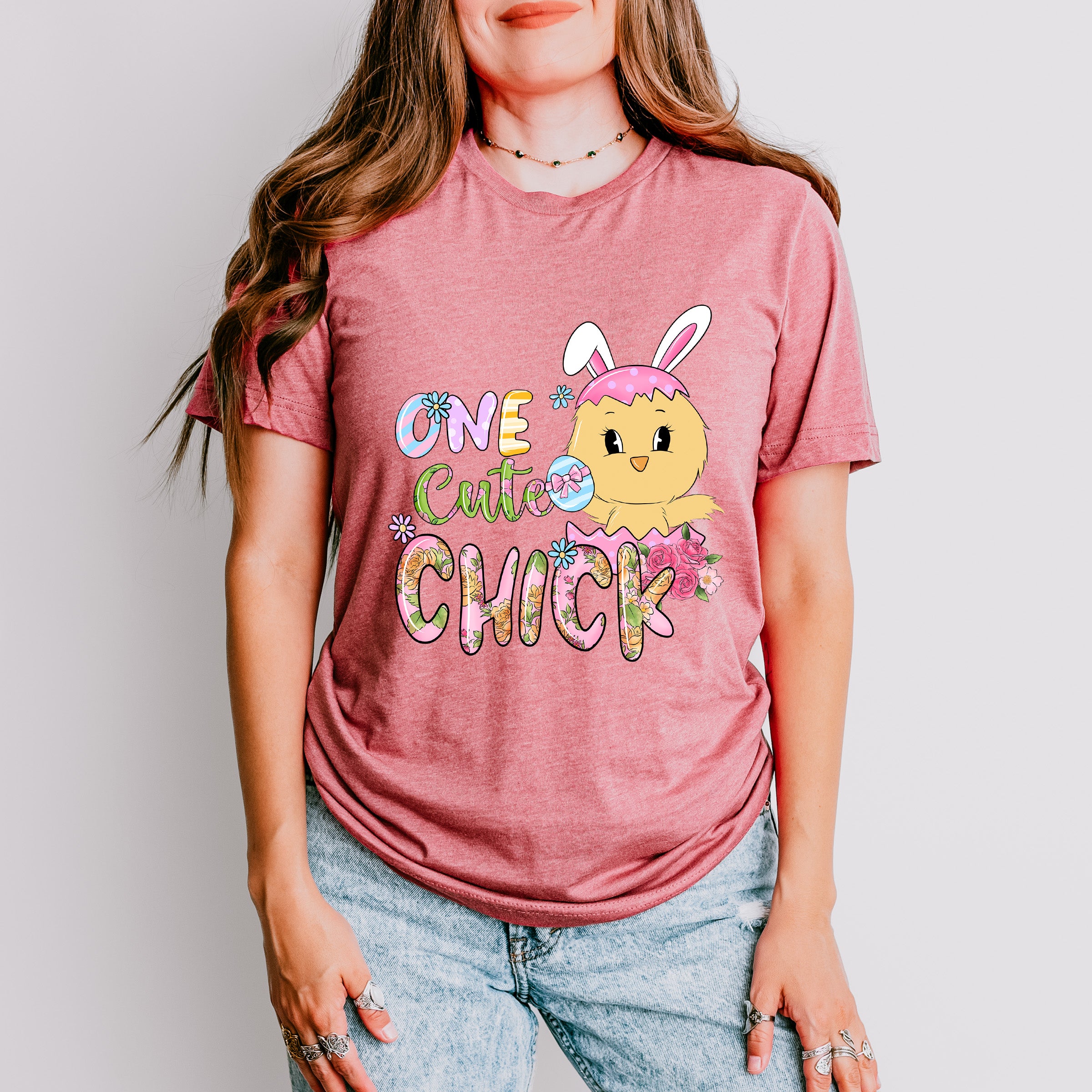 One Cute Chick Easter Day Unisex Crewneck T-Shirt Sweatshirt Hoodie