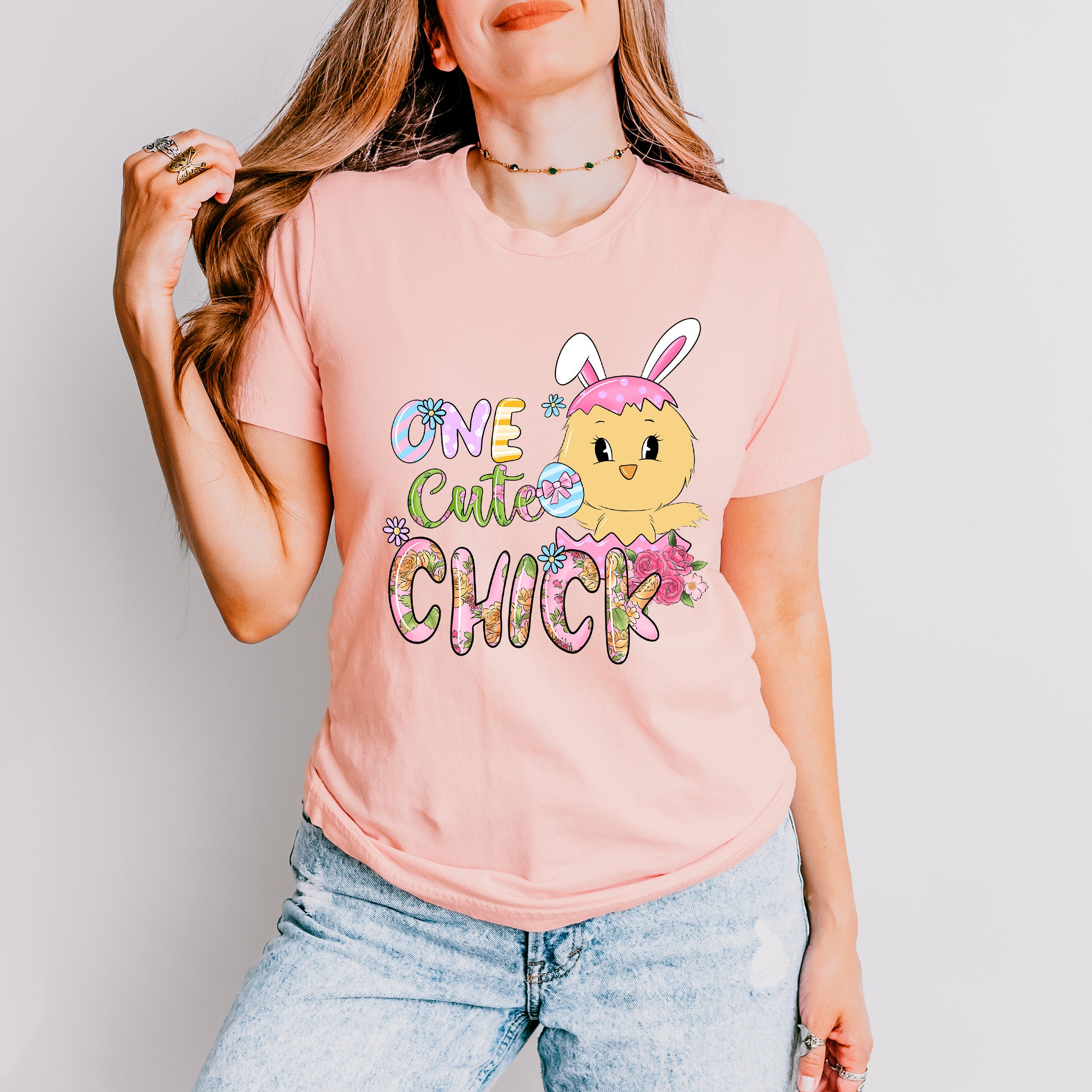 One Cute Chick Easter Day Unisex Crewneck T-Shirt Sweatshirt Hoodie