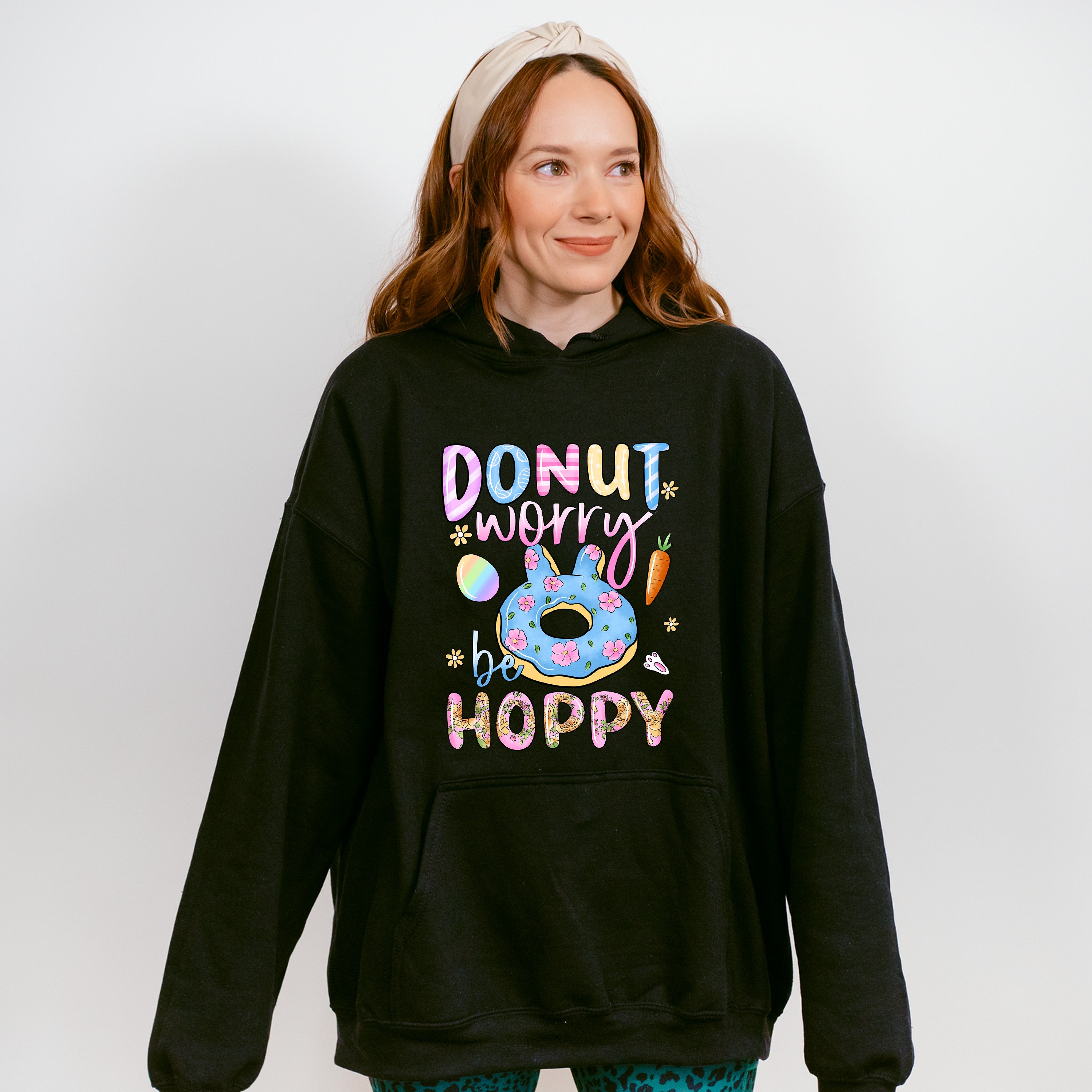 Donut Worry Be Happy Easter Day Unisex Crewneck T-Shirt Sweatshirt Hoodie