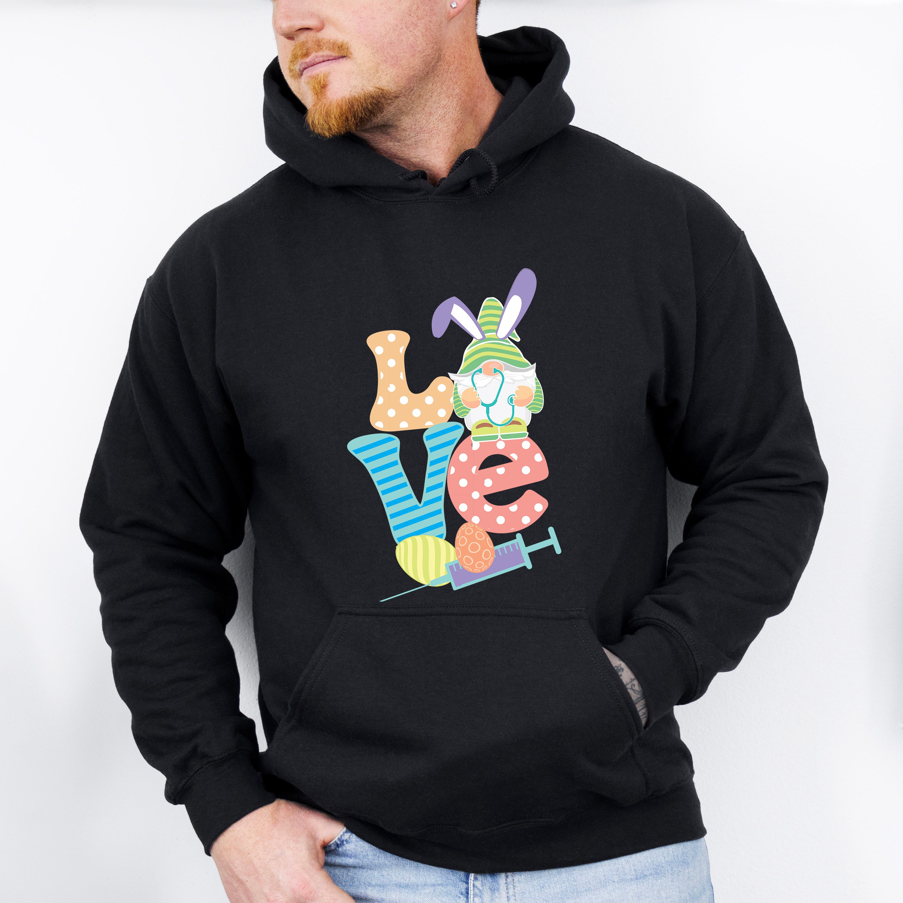 Love Nurse Gnome Easter Day Unisex Crewneck T-Shirt Sweatshirt Hoodie