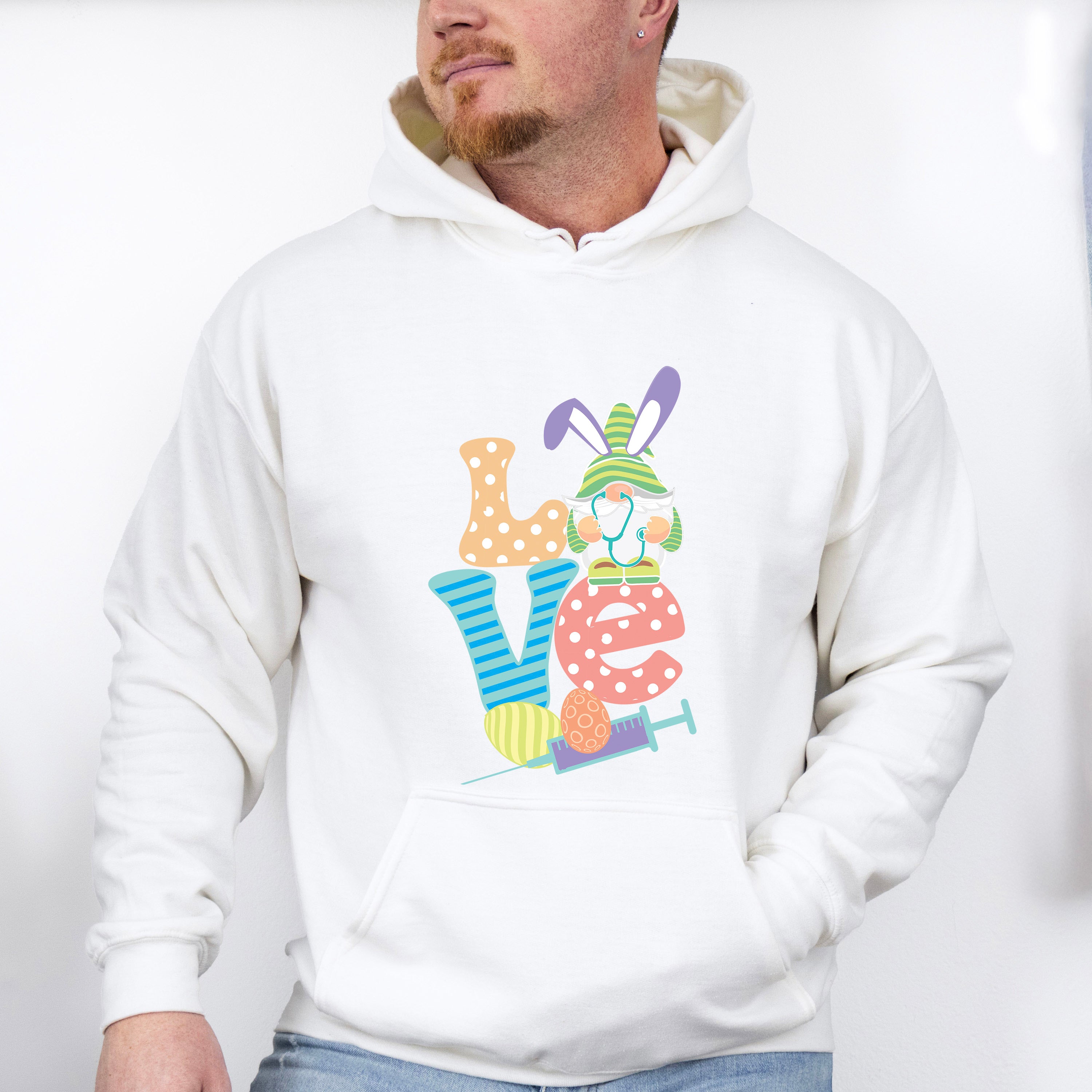 Love Nurse Gnome Easter Day Unisex Crewneck T-Shirt Sweatshirt Hoodie