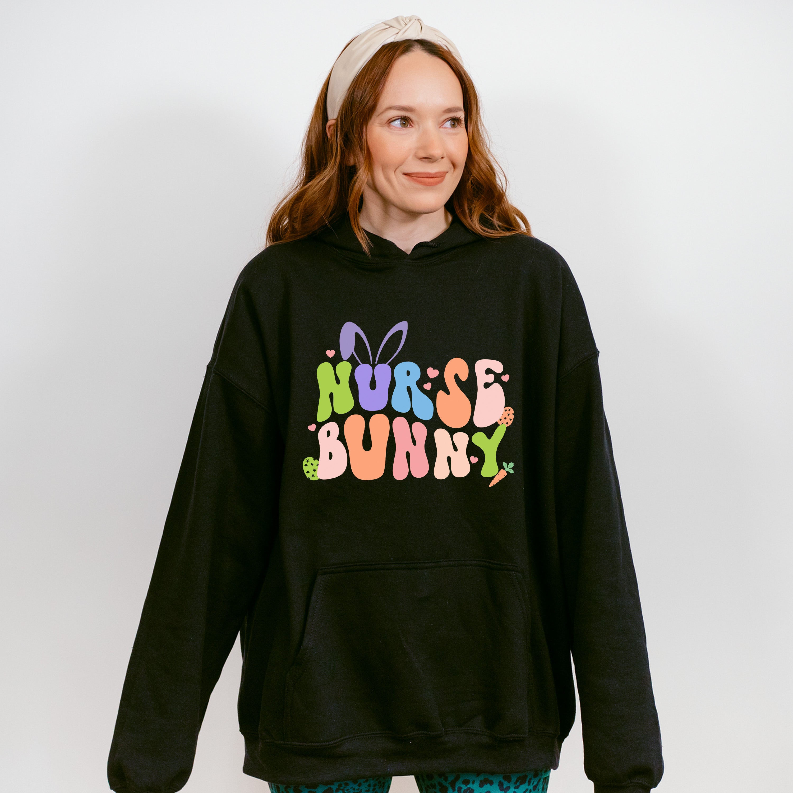 Nurse Bunny Easter Day Unisex Crewneck T-Shirt Sweatshirt Hoodie