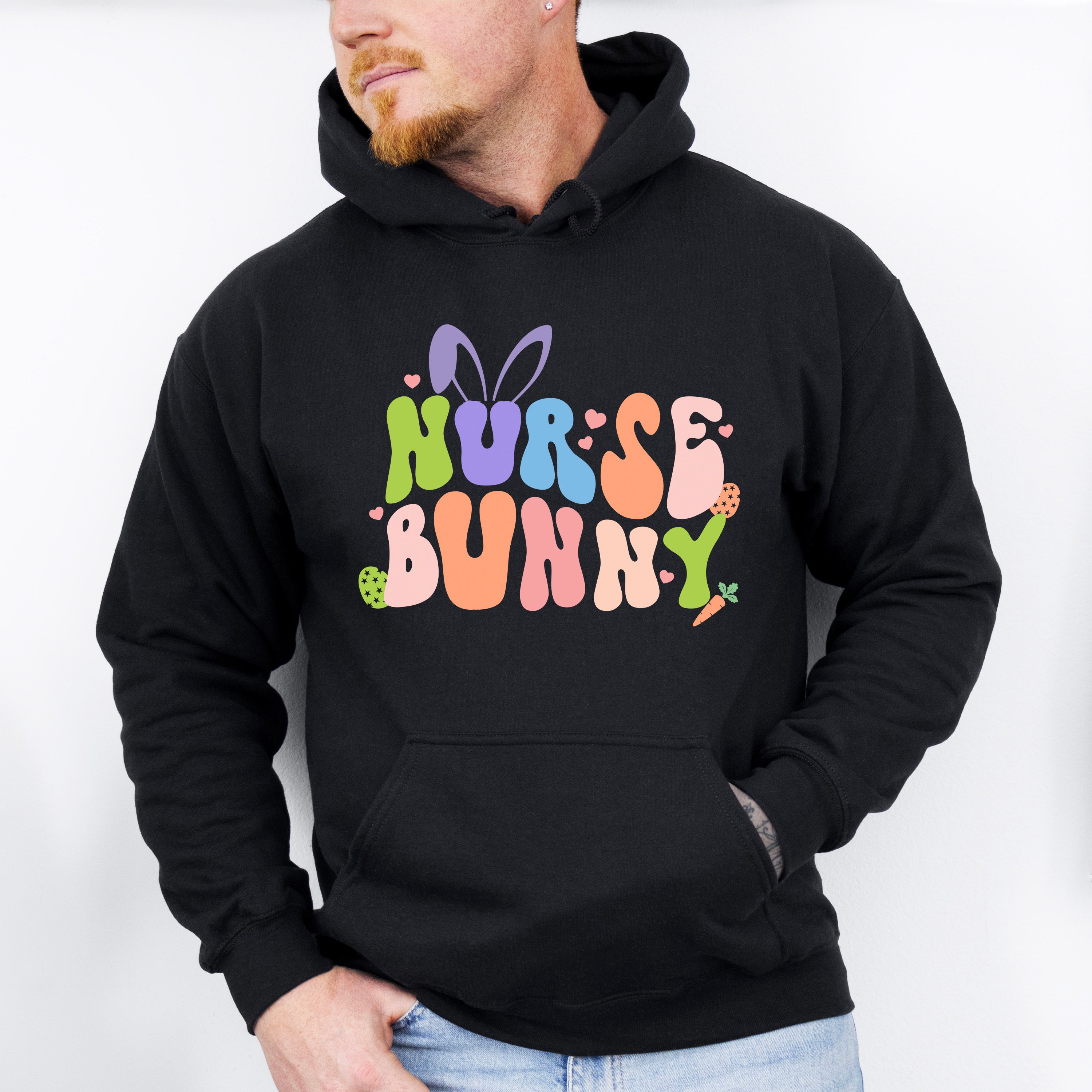Nurse Bunny Easter Day Unisex Crewneck T-Shirt Sweatshirt Hoodie