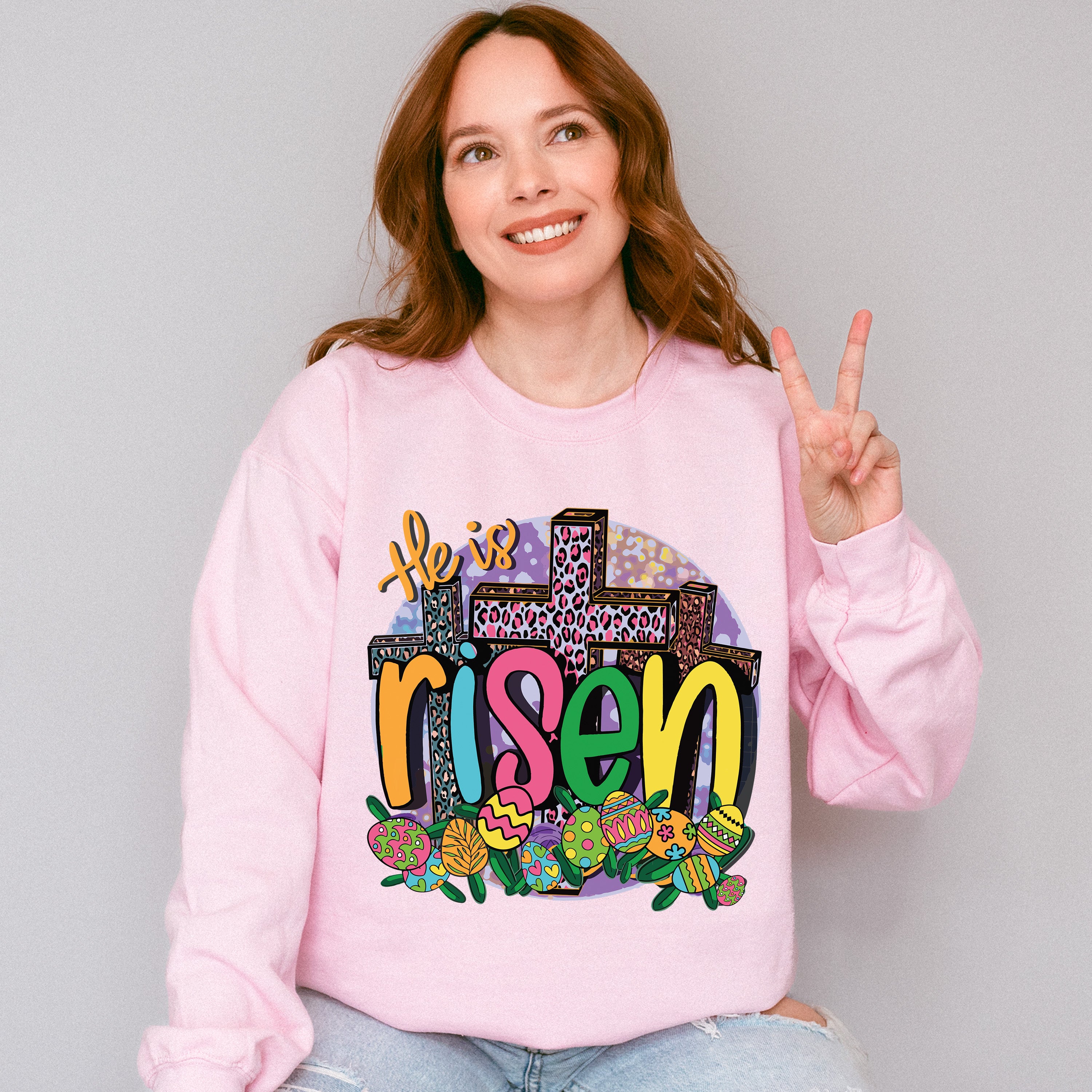 Risen Easter Day Unisex Crewneck T-Shirt Sweatshirt Hoodie