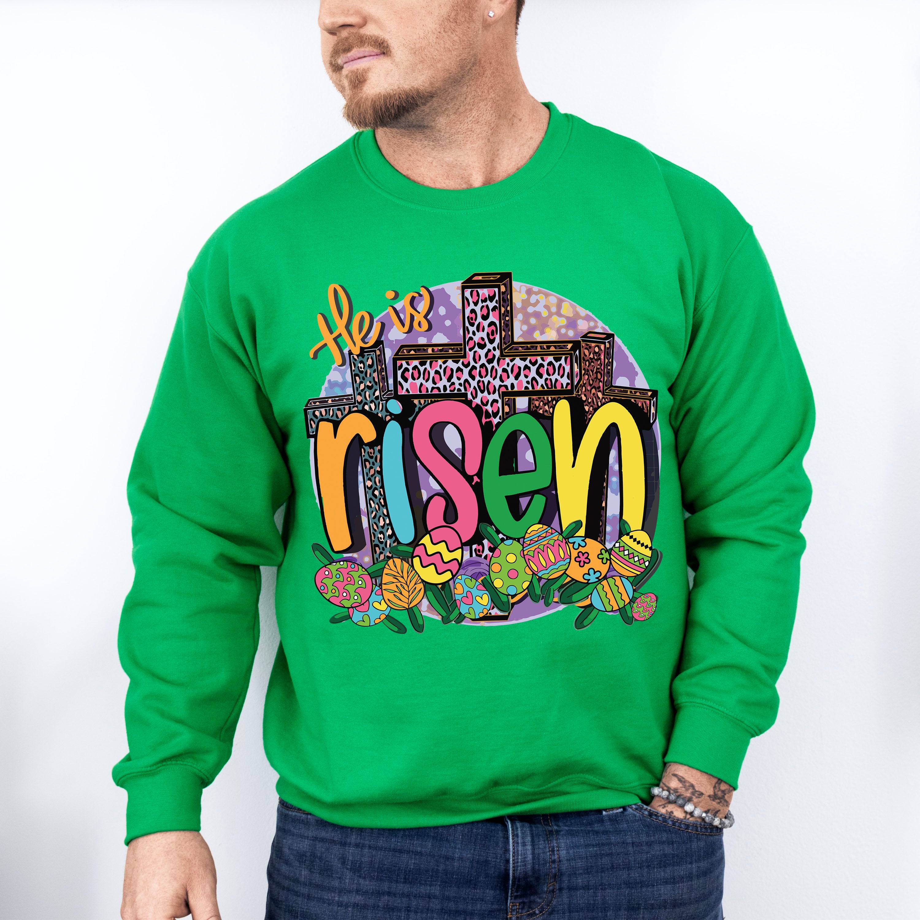 Risen Easter Day Unisex Crewneck T-Shirt Sweatshirt Hoodie