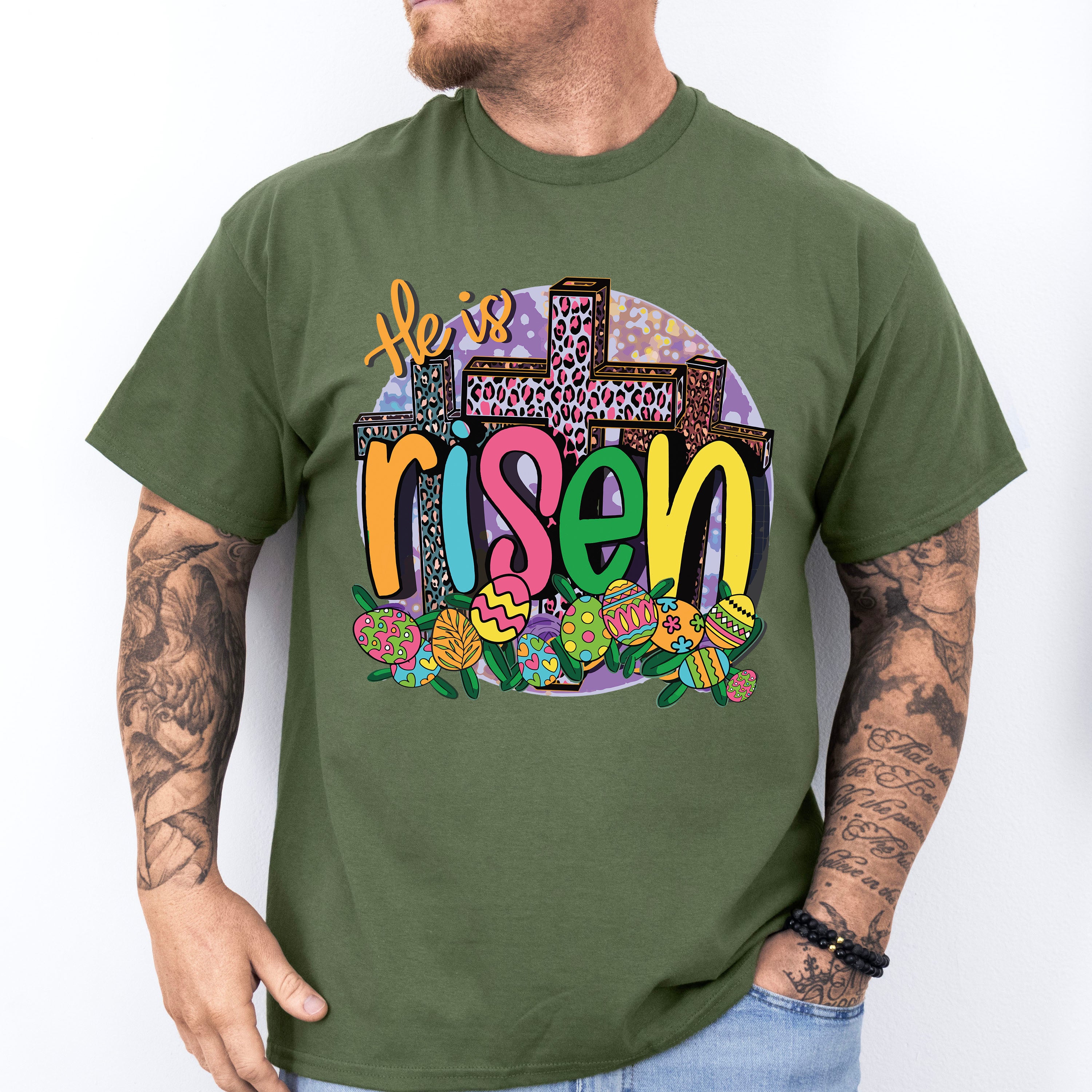 Risen Easter Day Unisex Crewneck T-Shirt Sweatshirt Hoodie