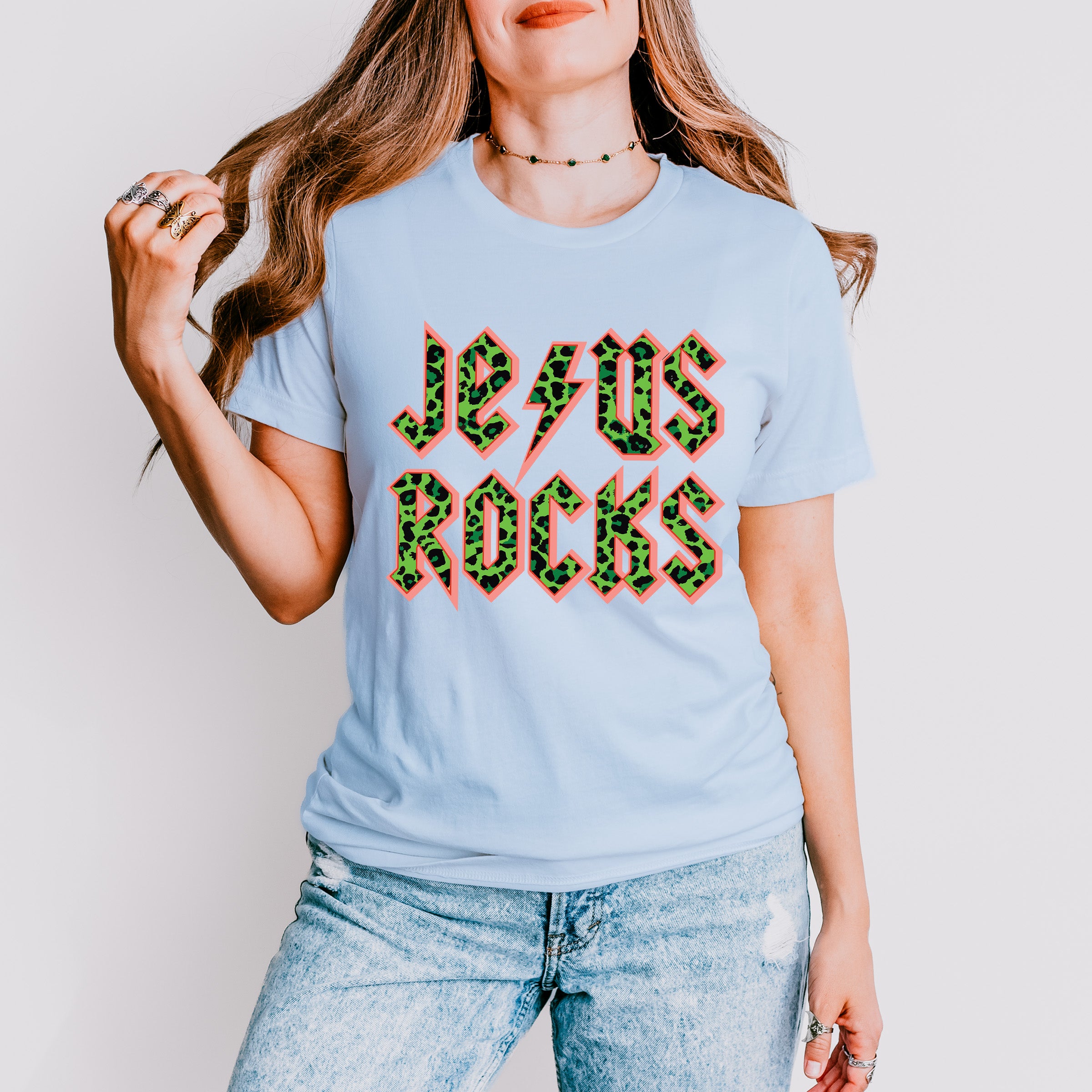 Jesus Rocks Easter Day Unisex Crewneck T-Shirt Sweatshirt Hoodie