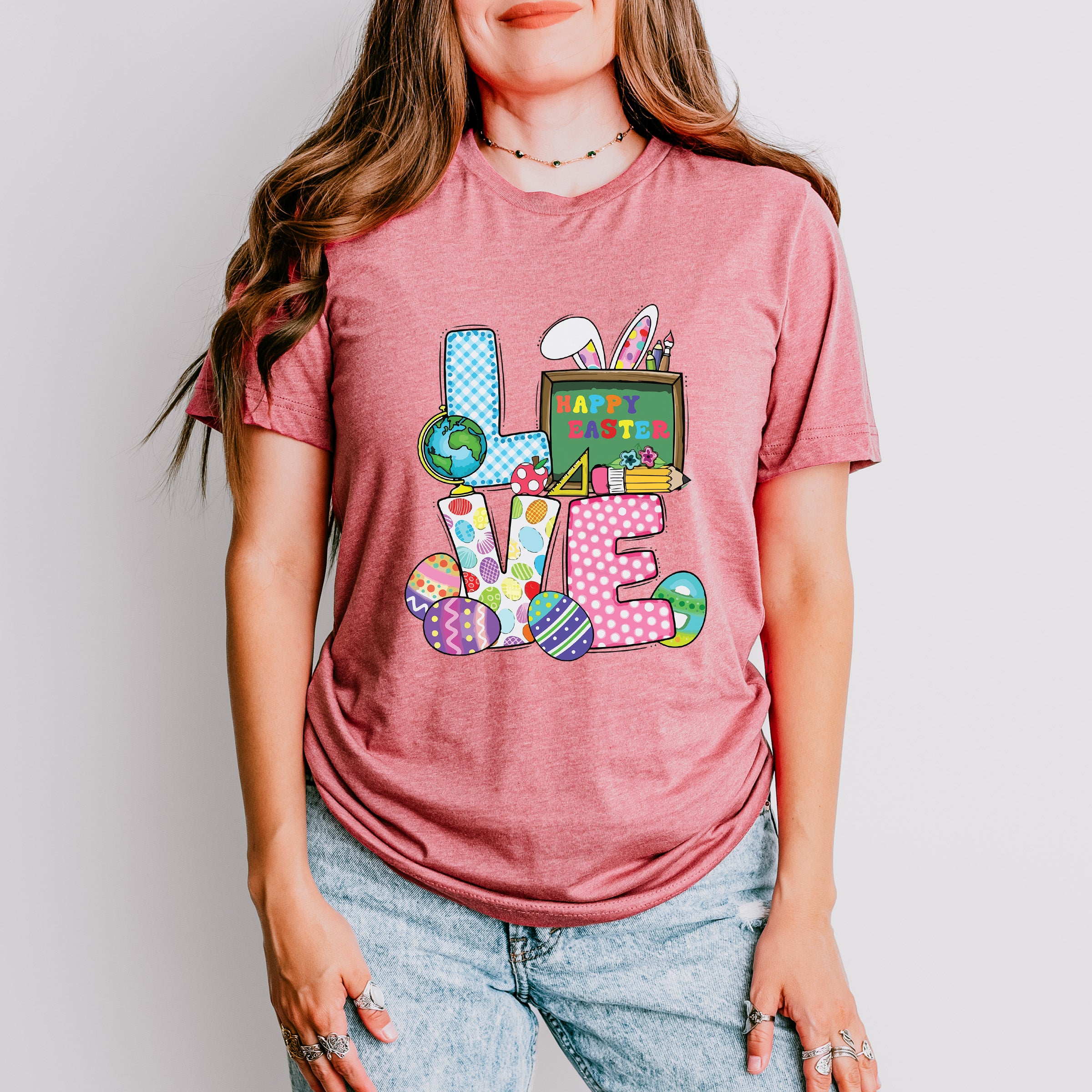 Love Happy Easter Easter Day Unisex Crewneck T-Shirt Sweatshirt Hoodie