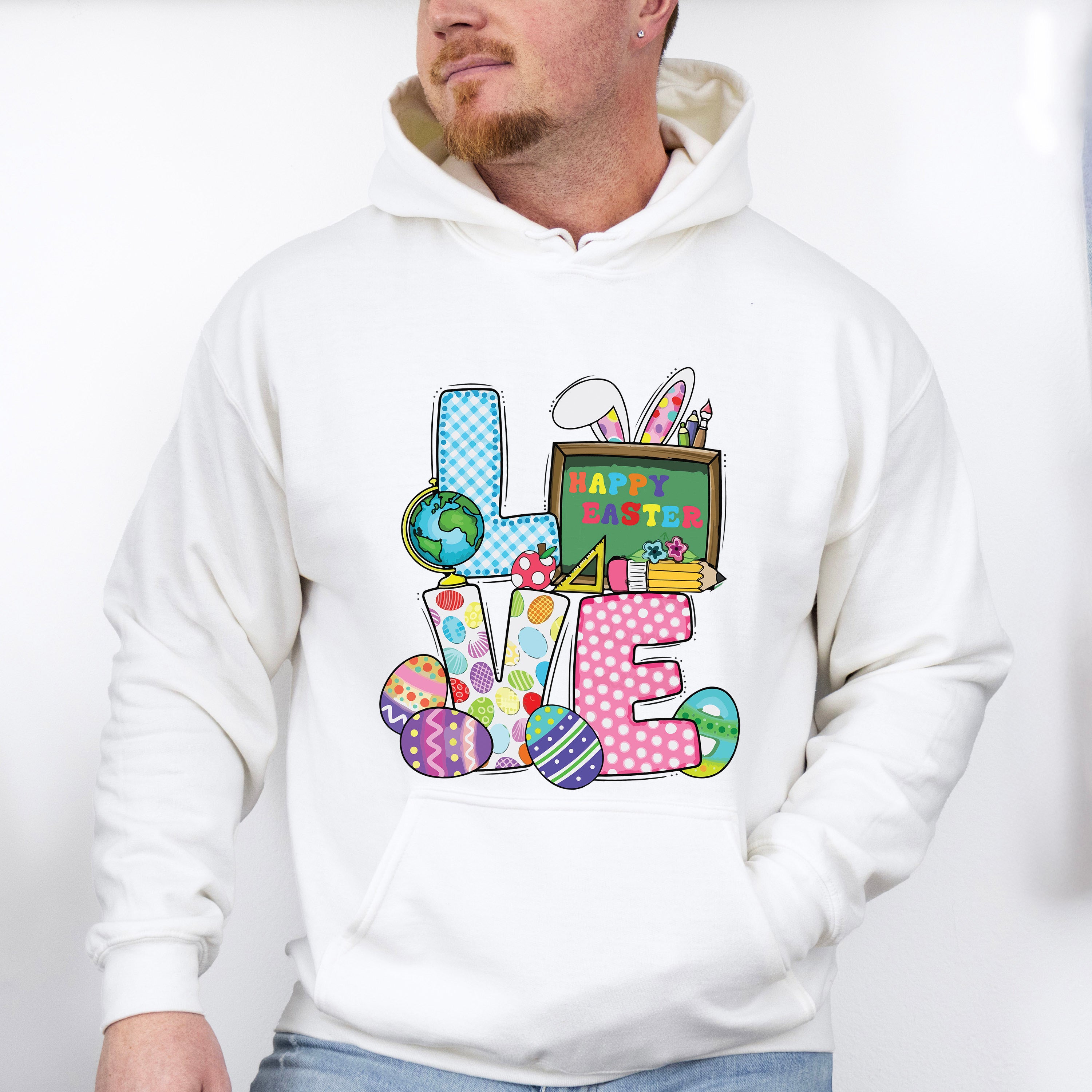 Love Happy Easter Easter Day Unisex Crewneck T-Shirt Sweatshirt Hoodie