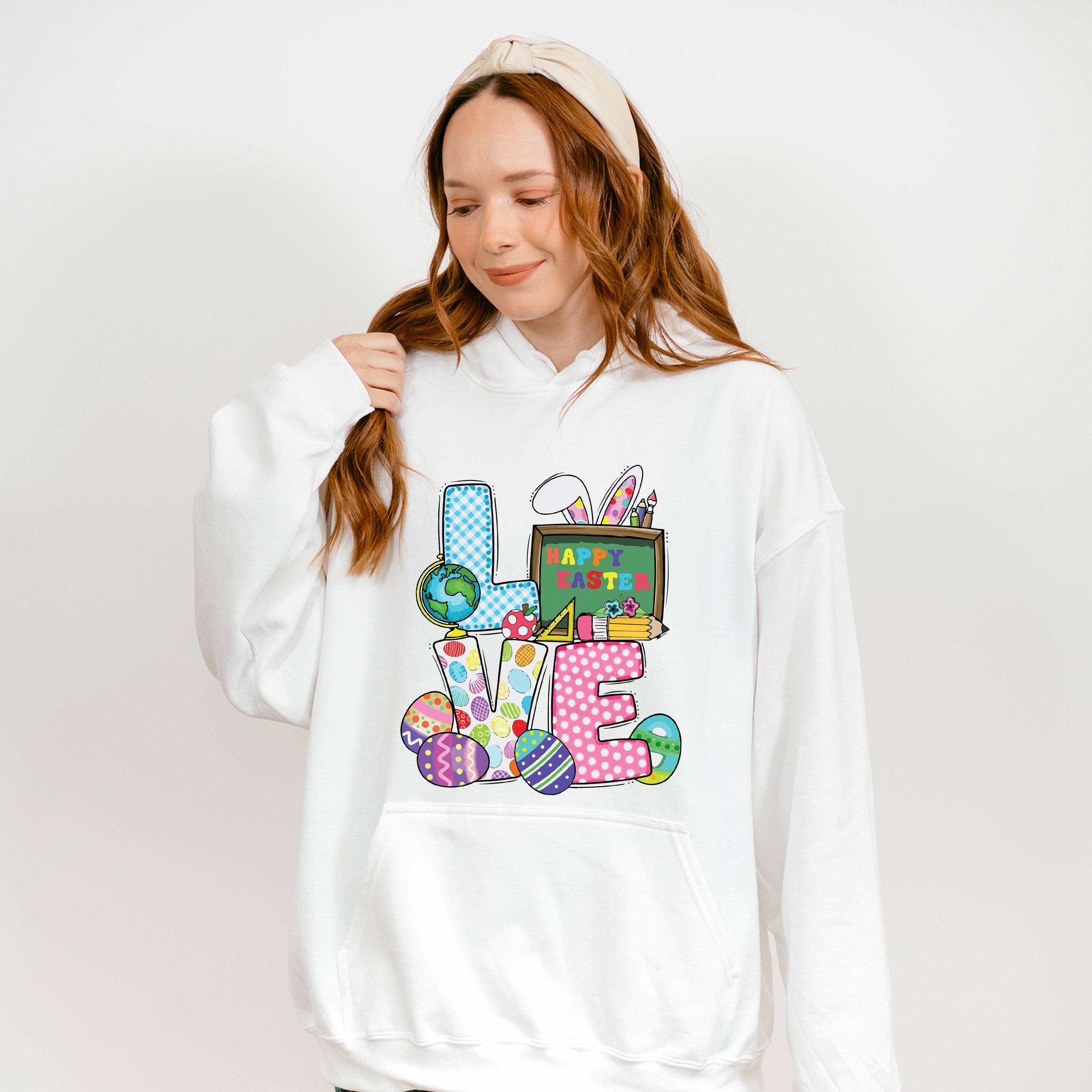 Love Happy Easter Easter Day Unisex Crewneck T-Shirt Sweatshirt Hoodie