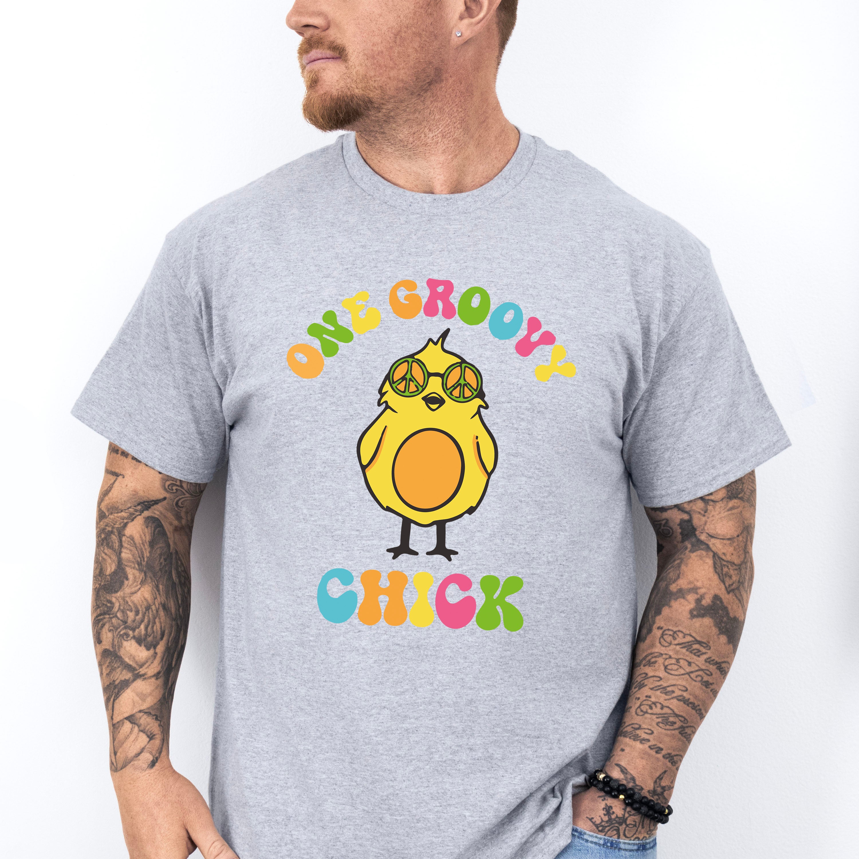 One Groovy Chick Easter Day Unisex Crewneck T-Shirt Sweatshirt Hoodie
