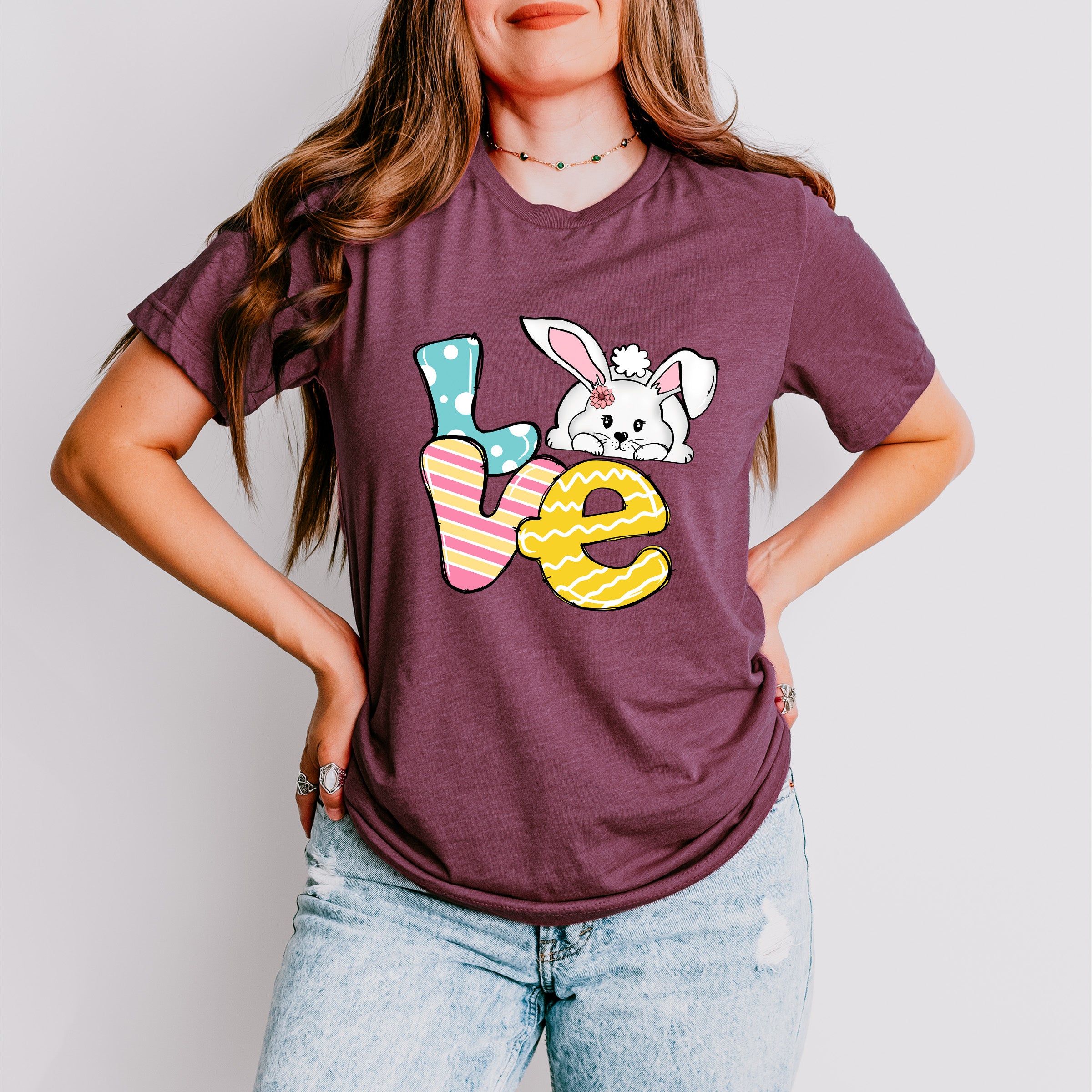 Love Easter Rabbit Easter Day Unisex Crewneck T-Shirt Sweatshirt Hoodie