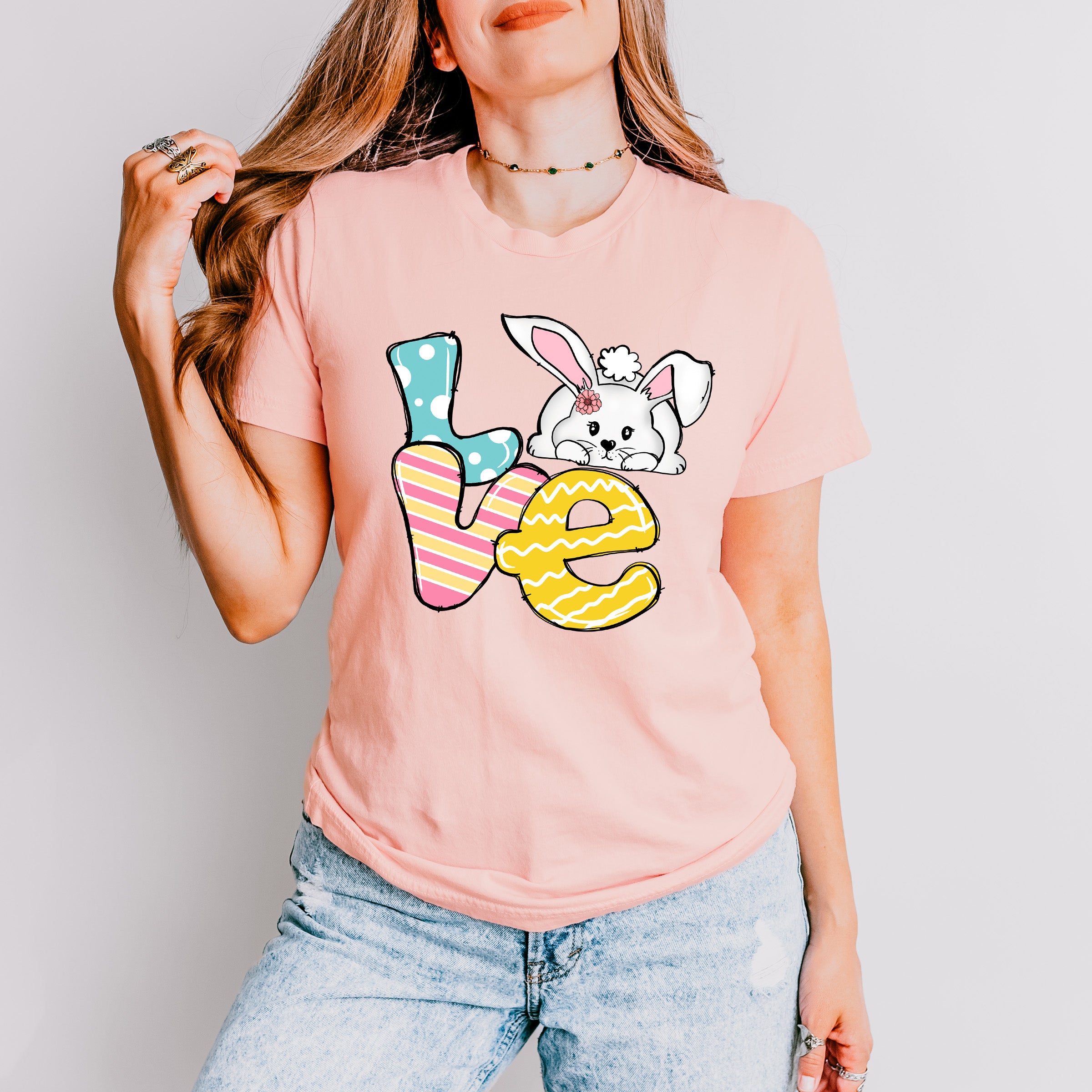 Love Easter Rabbit Easter Day Unisex Crewneck T-Shirt Sweatshirt Hoodie