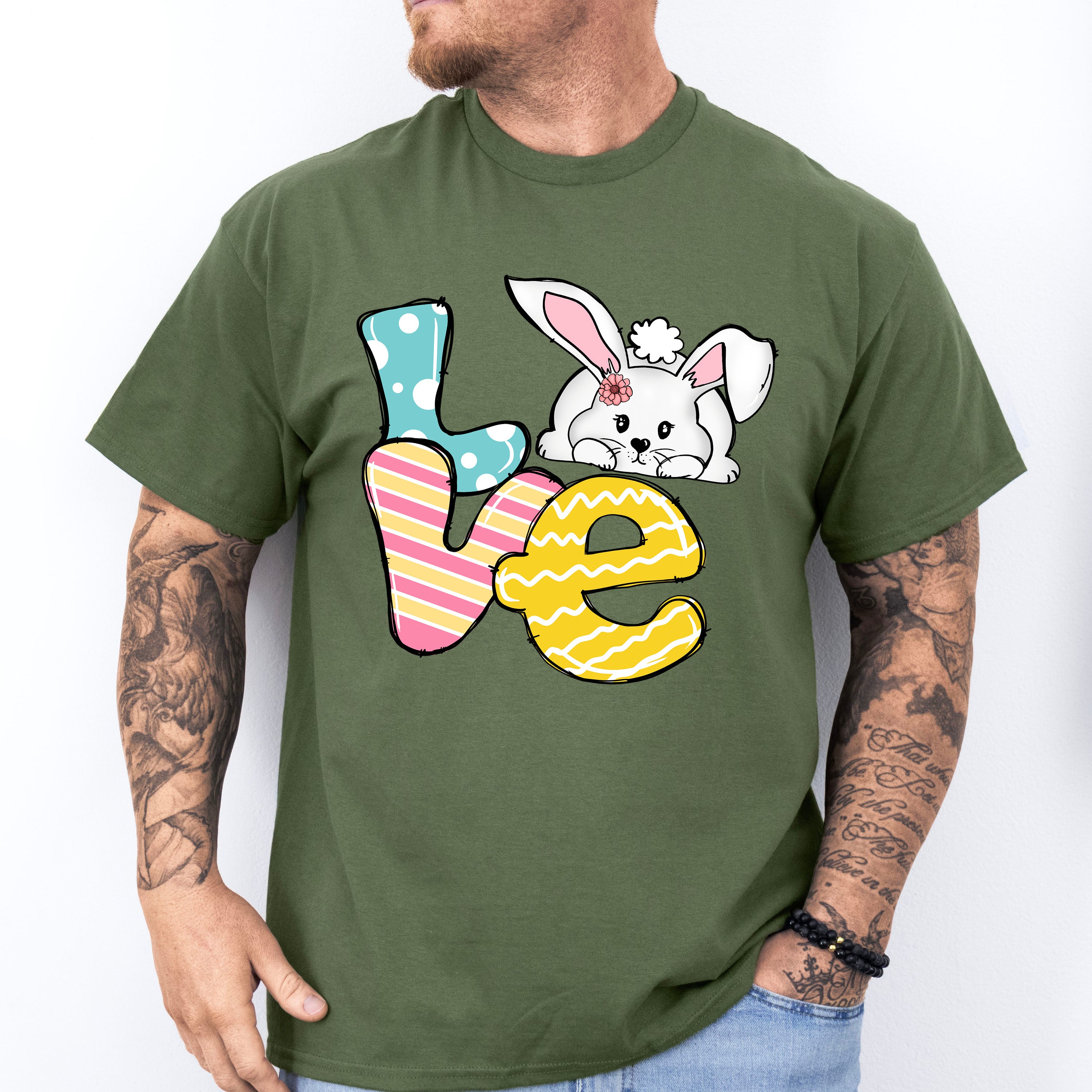 Love Easter Rabbit Easter Day Unisex Crewneck T-Shirt Sweatshirt Hoodie
