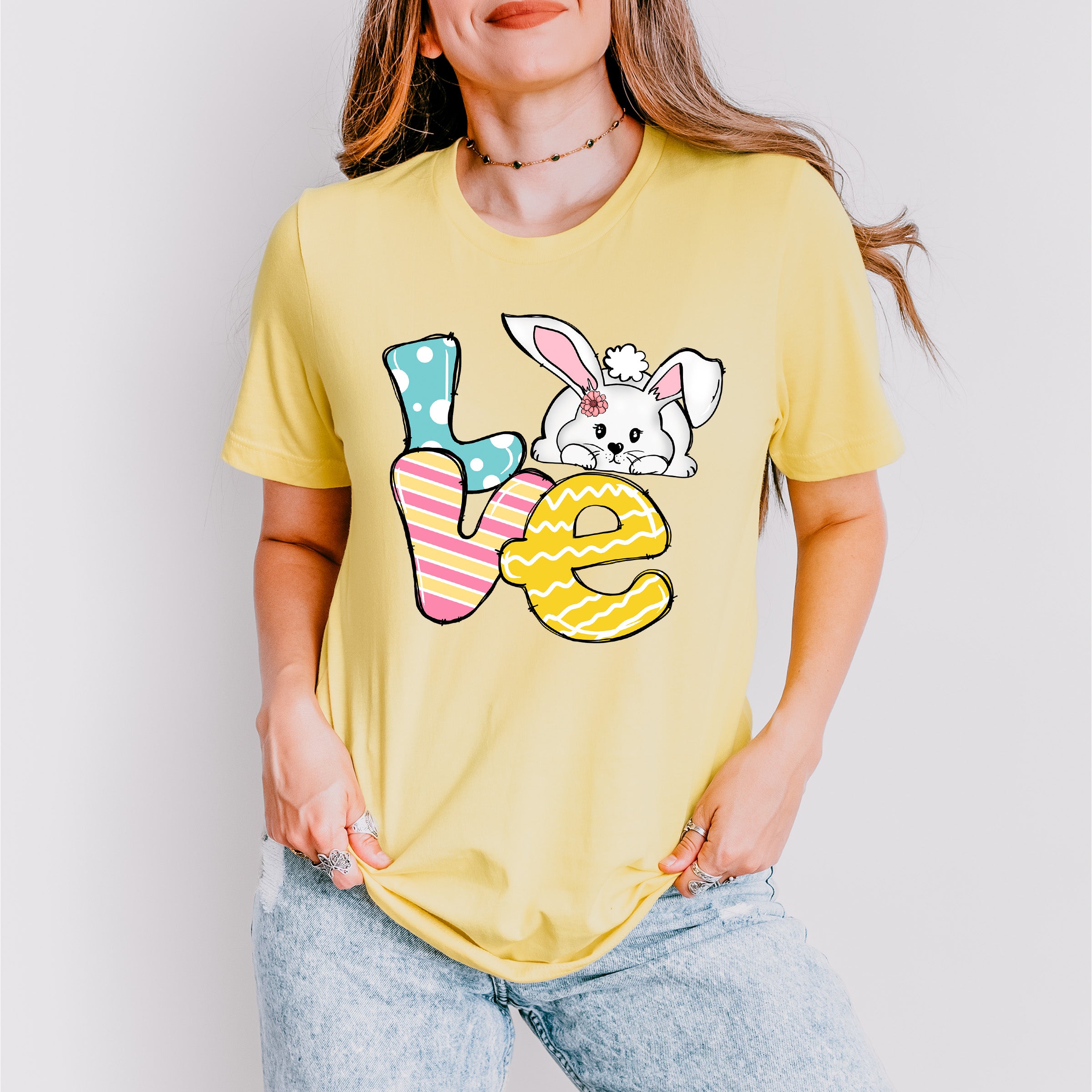 Love Easter Rabbit Easter Day Unisex Crewneck T-Shirt Sweatshirt Hoodie