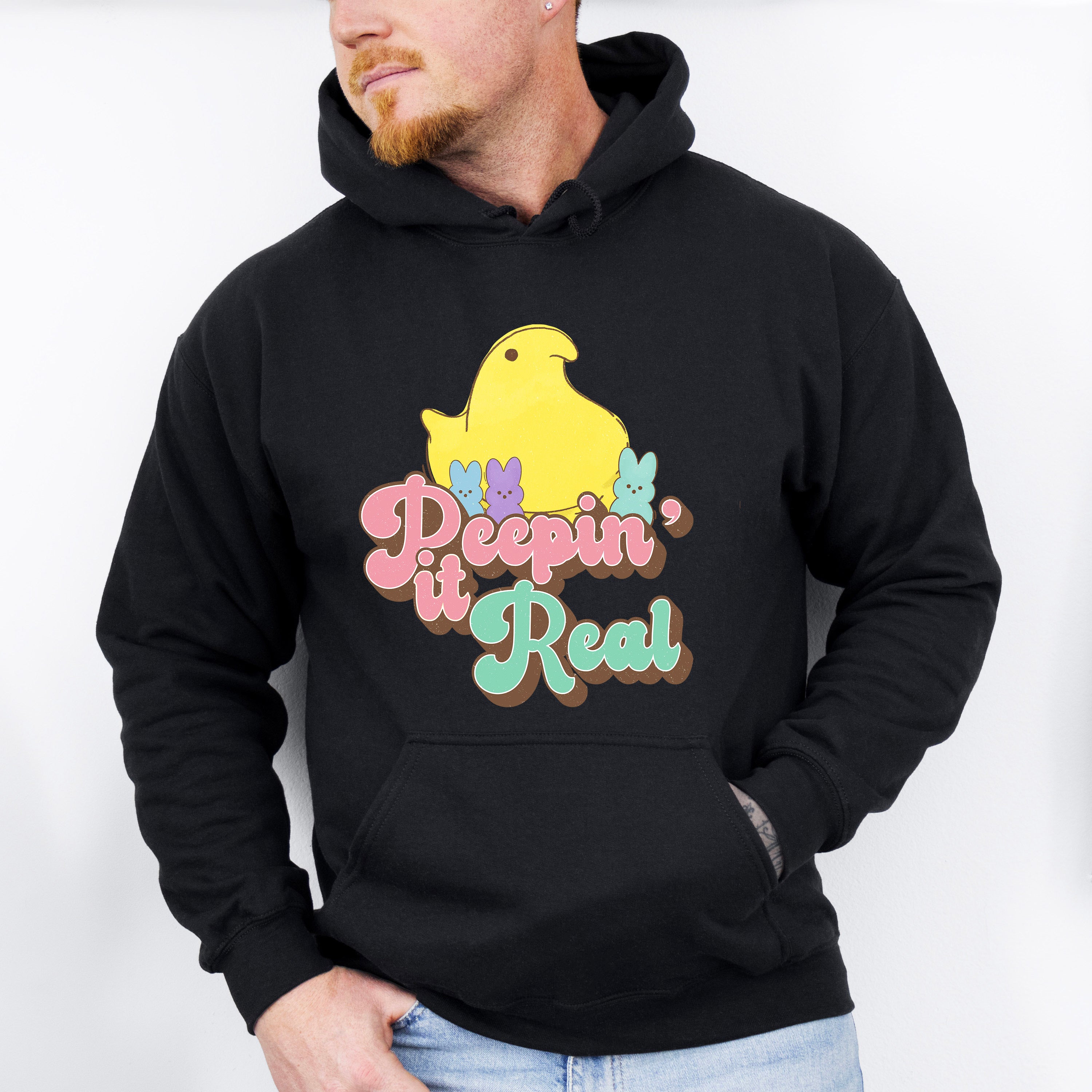 Peepin It Real Easter Day Unisex Crewneck T-Shirt Sweatshirt Hoodie