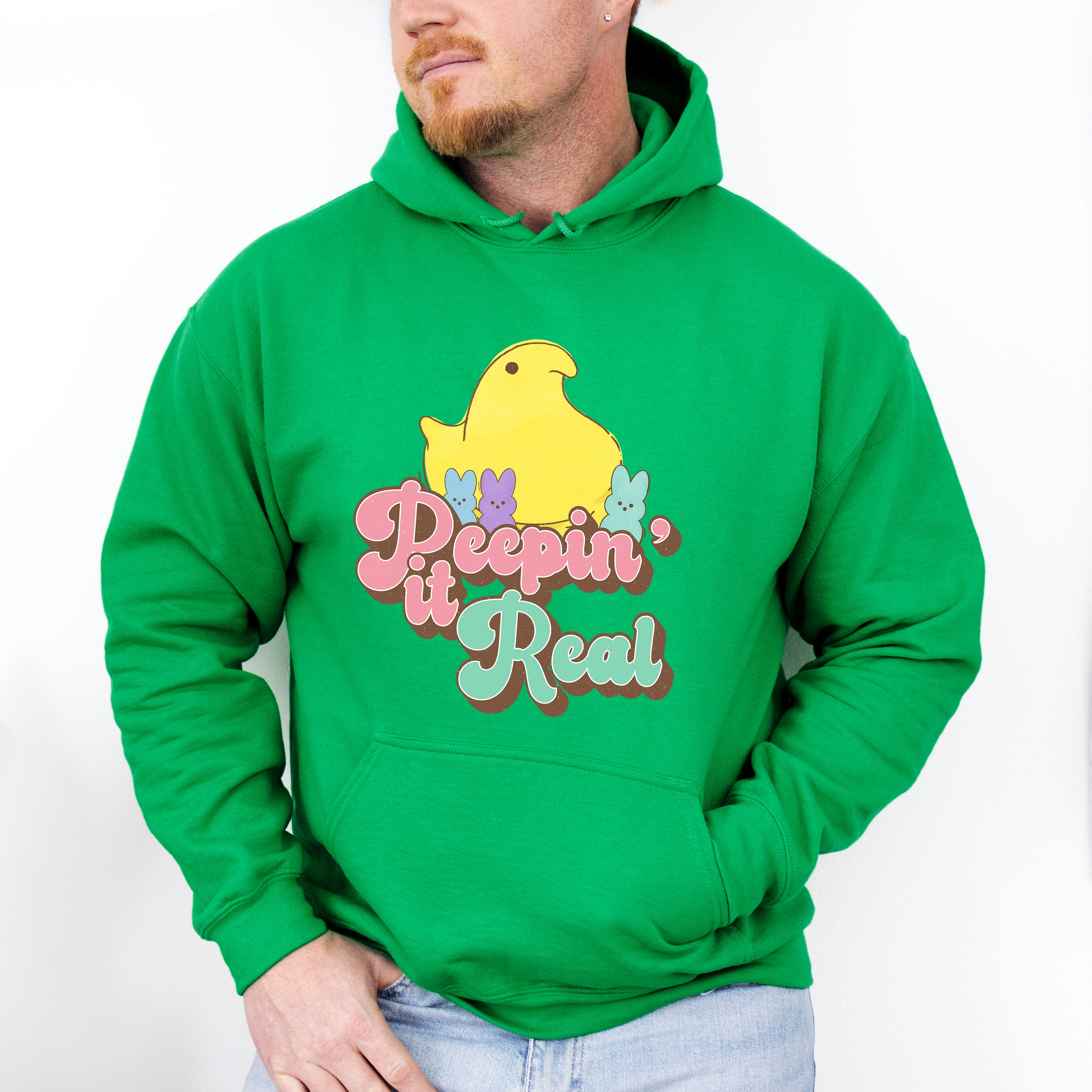 Peepin It Real Easter Day Unisex Crewneck T-Shirt Sweatshirt Hoodie
