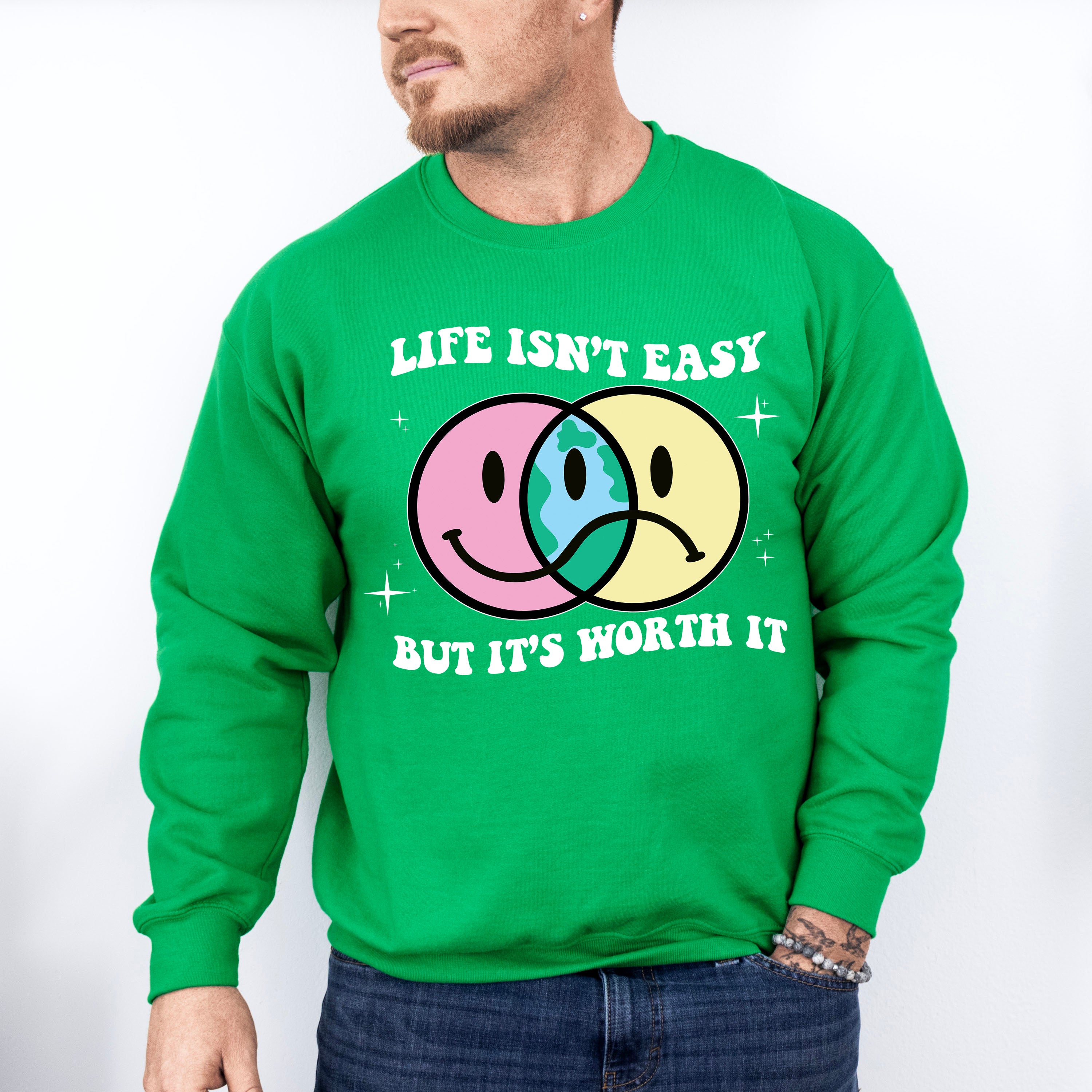 Life Isnt Easy But It's Worth It Good Vibes Theme T-shirt, Hoodie, Sweatshirt