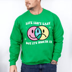 Life Isnt Easy But It's Worth It Good Vibes Theme T-shirt, Hoodie, Sweatshirt