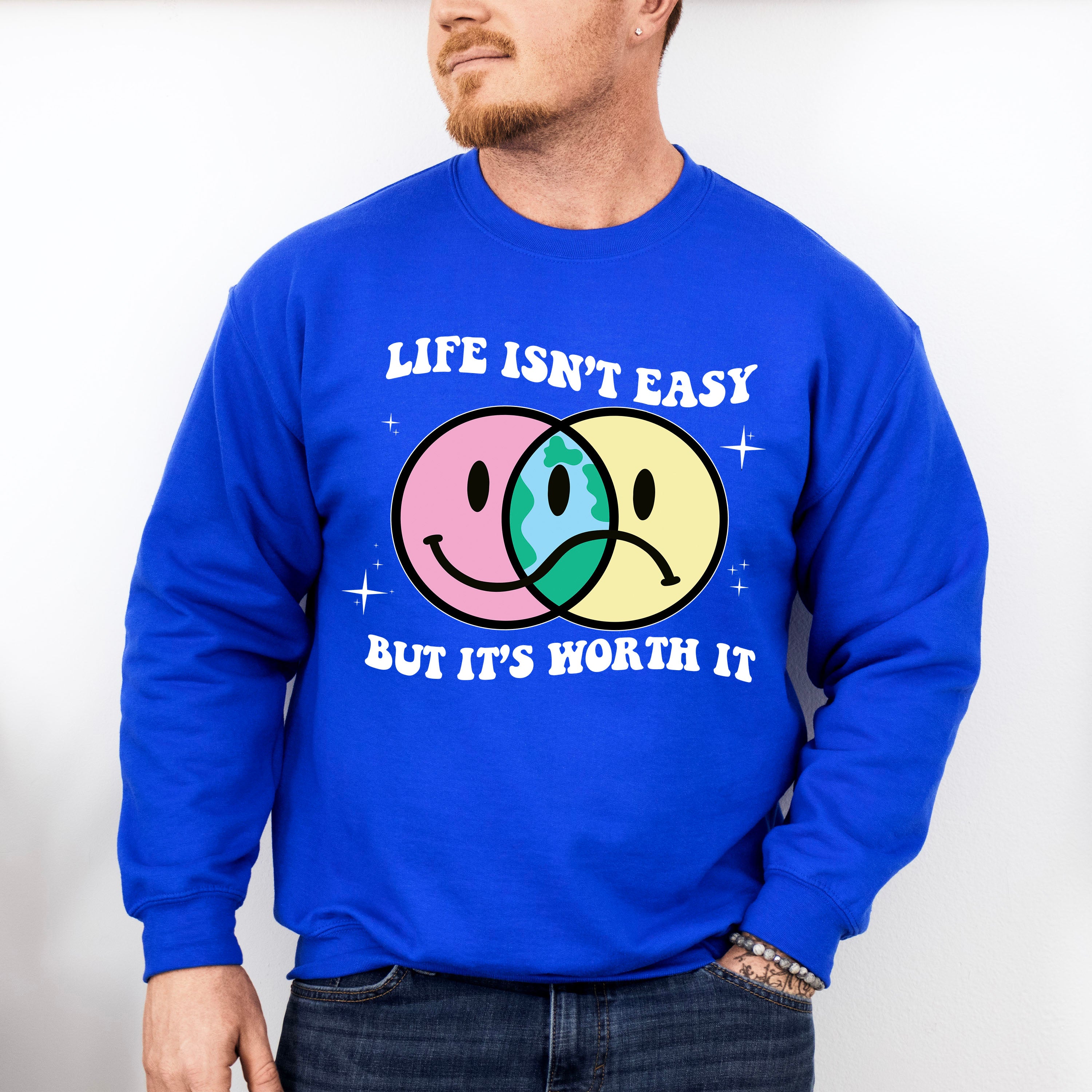 Life Isnt Easy But It's Worth It Good Vibes Theme T-shirt, Hoodie, Sweatshirt
