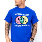 Life Isnt Easy But It's Worth It Good Vibes Theme T-shirt, Hoodie, Sweatshirt