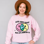 Life Isnt Easy But It's Worth It Good Vibes Theme T-shirt, Hoodie, Sweatshirt