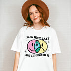 Life Isnt Easy But It's Worth It Good Vibes Theme T-shirt, Hoodie, Sweatshirt